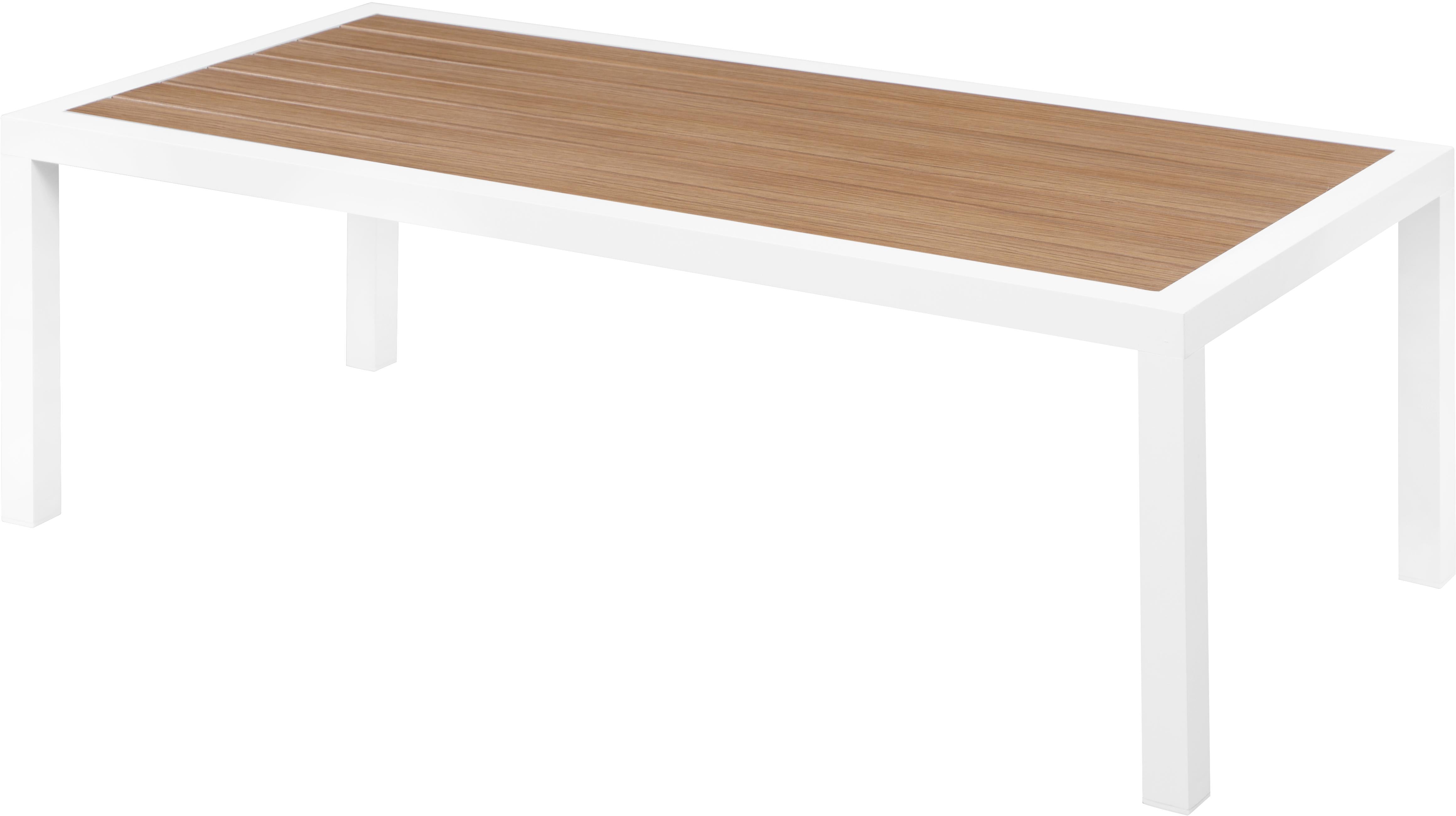 Nizuc Brown manufactured wood Outdoor Patio Aluminum Coffee Table - Luxury Home Furniture (MI)