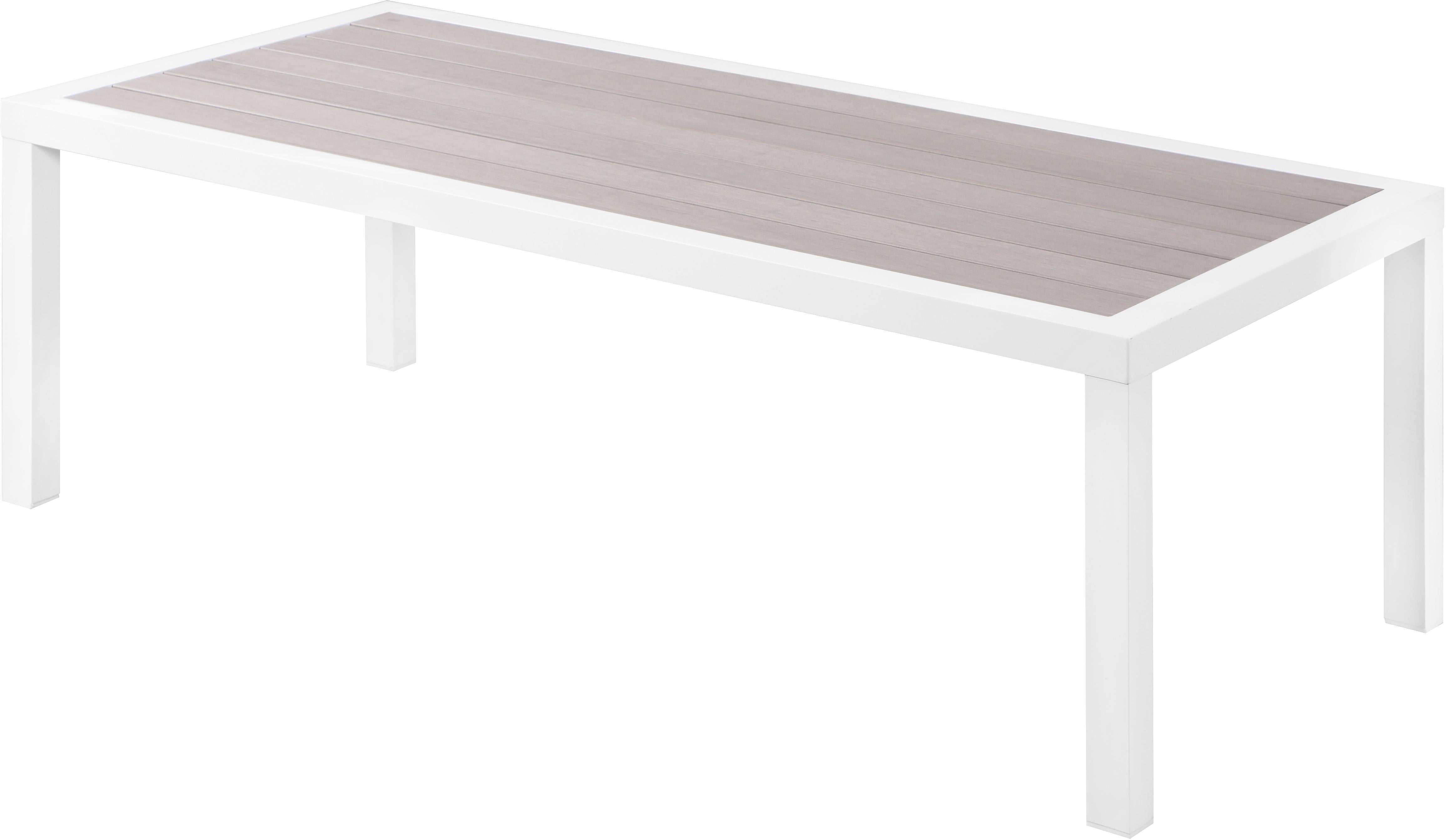 Nizuc Grey manufactured wood Outdoor Patio Aluminum Coffee Table
