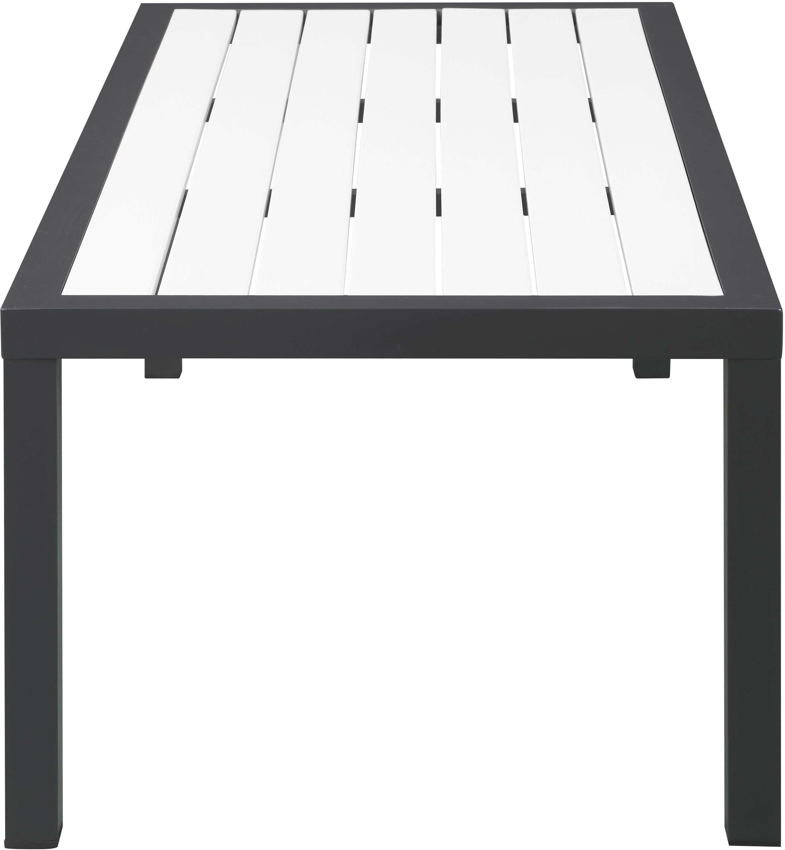 Nizuc White manufactured wood Outdoor Patio Aluminum Coffee Table - Luxury Home Furniture (MI)