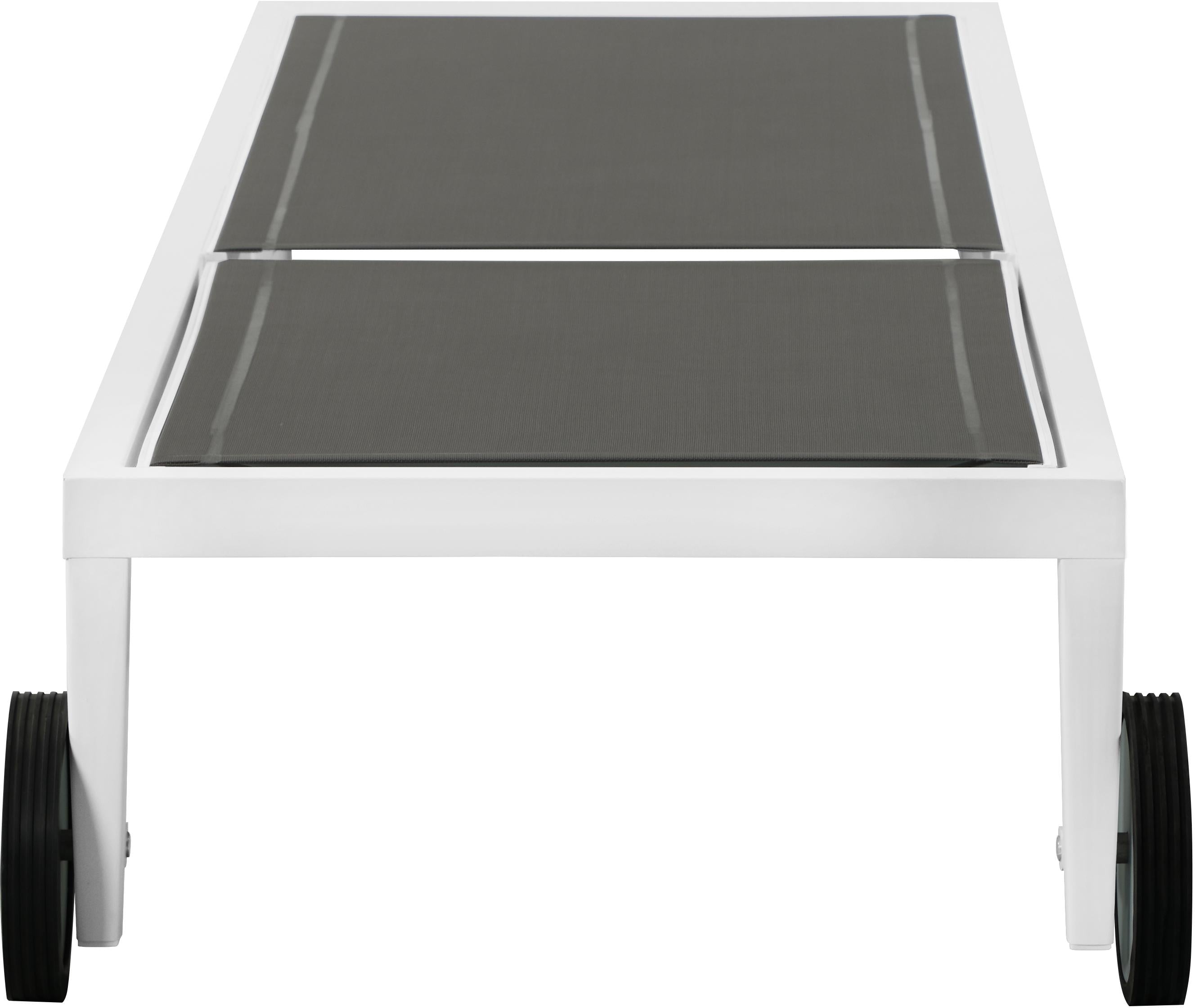 Nizuc Grey Mesh Waterproof Fabric Outdoor Patio Aluminum Mesh Chaise Lounge Chair - Luxury Home Furniture (MI)