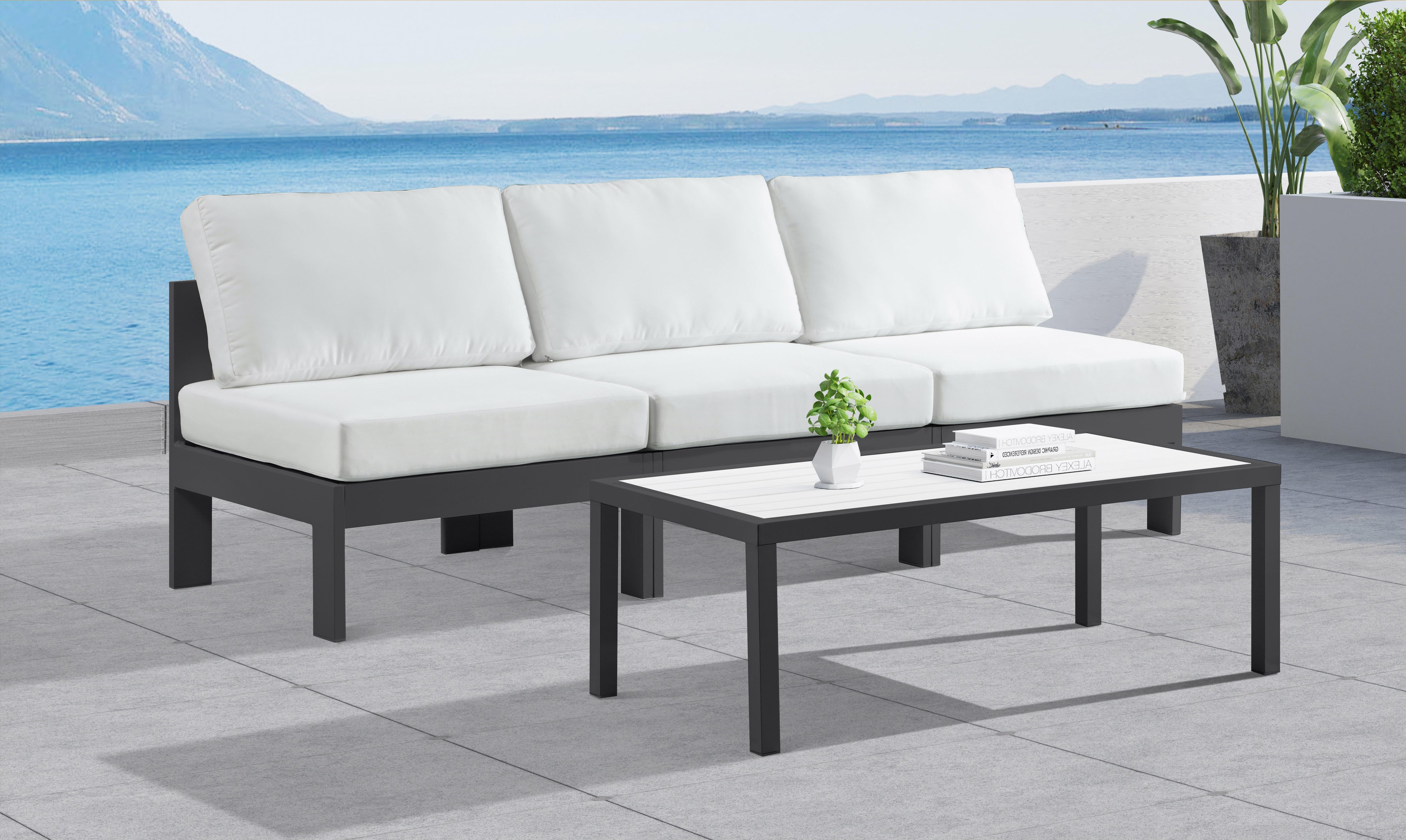 Nizuc White manufactured wood Outdoor Patio Aluminum Coffee Table - Luxury Home Furniture (MI)