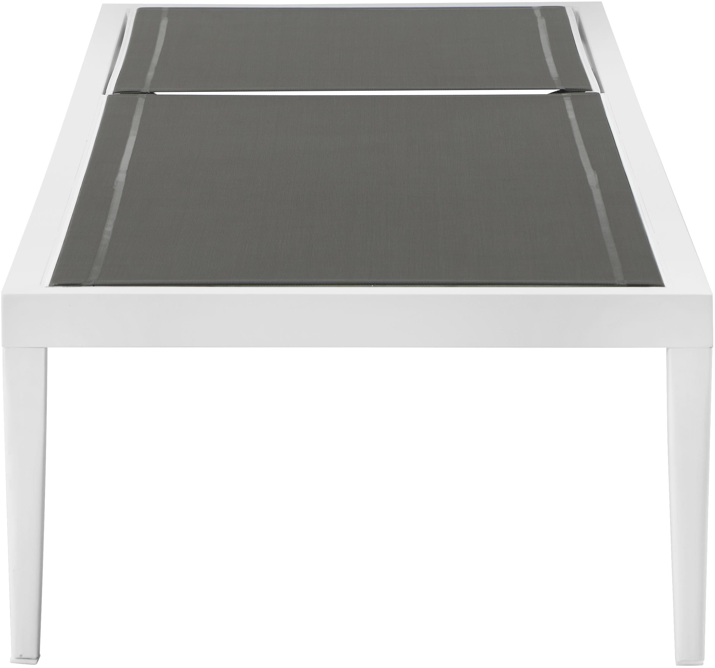 Nizuc Grey Mesh Waterproof Fabric Outdoor Patio Aluminum Mesh Chaise Lounge Chair - Luxury Home Furniture (MI)