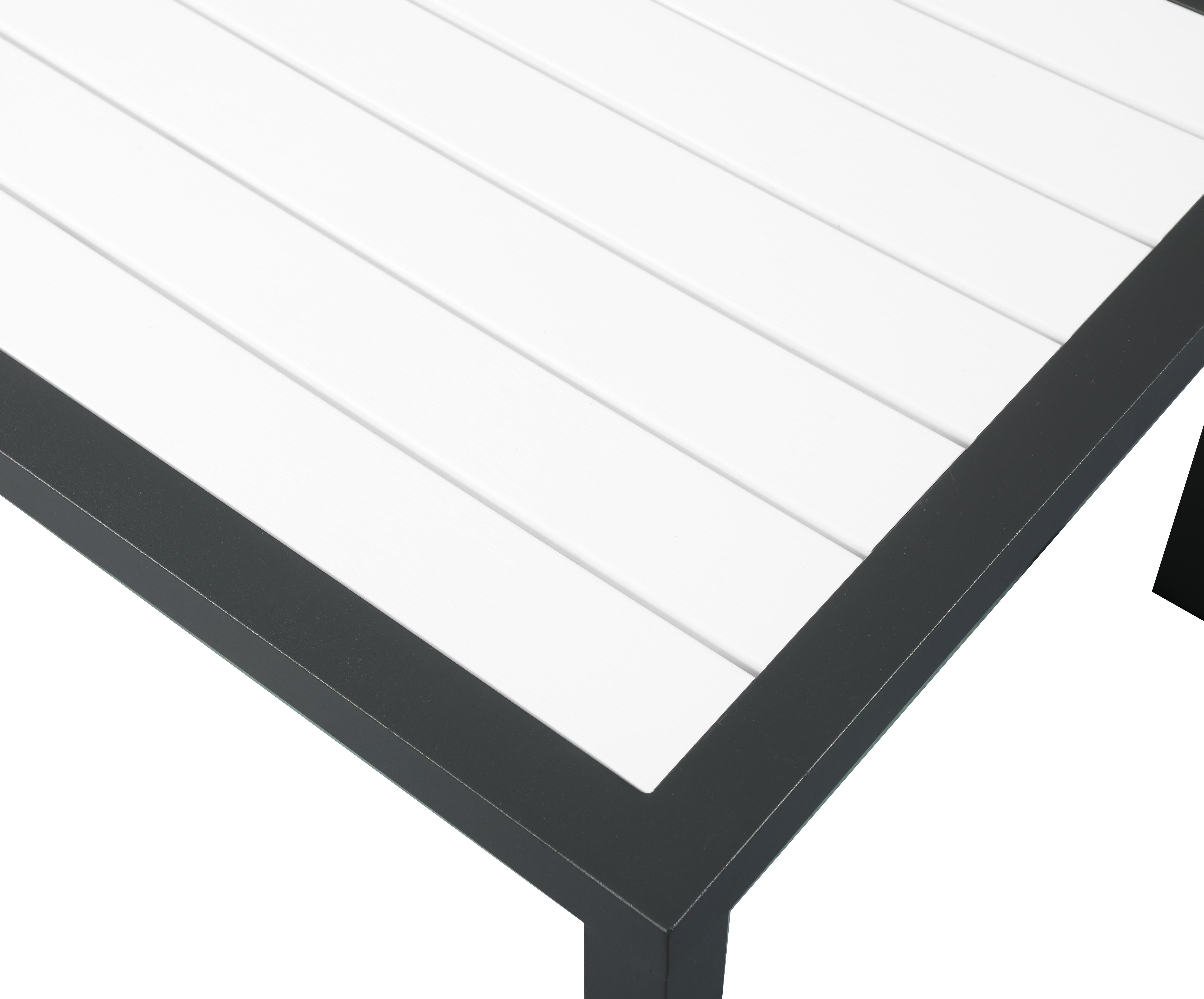 Nizuc White manufactured wood Outdoor Patio Aluminum End Table - Luxury Home Furniture (MI)