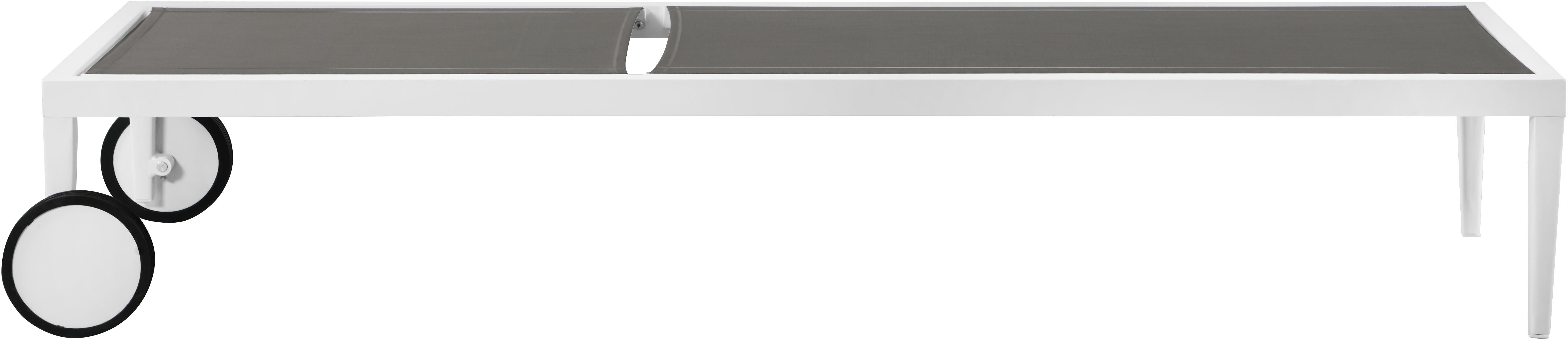 Nizuc Grey Mesh Waterproof Fabric Outdoor Patio Aluminum Mesh Chaise Lounge Chair - Luxury Home Furniture (MI)