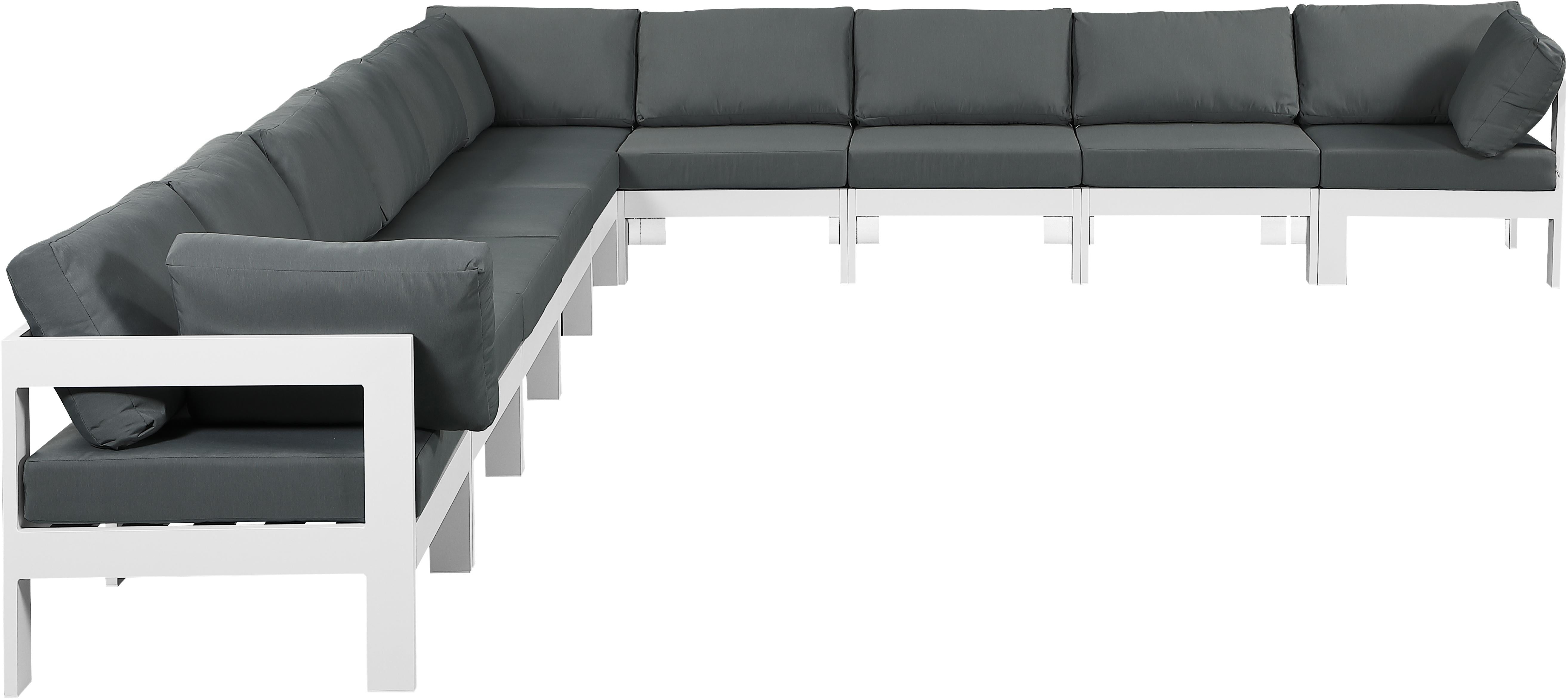 Nizuc Grey Waterproof Fabric Outdoor Patio Modular Sectional - Luxury Home Furniture (MI)