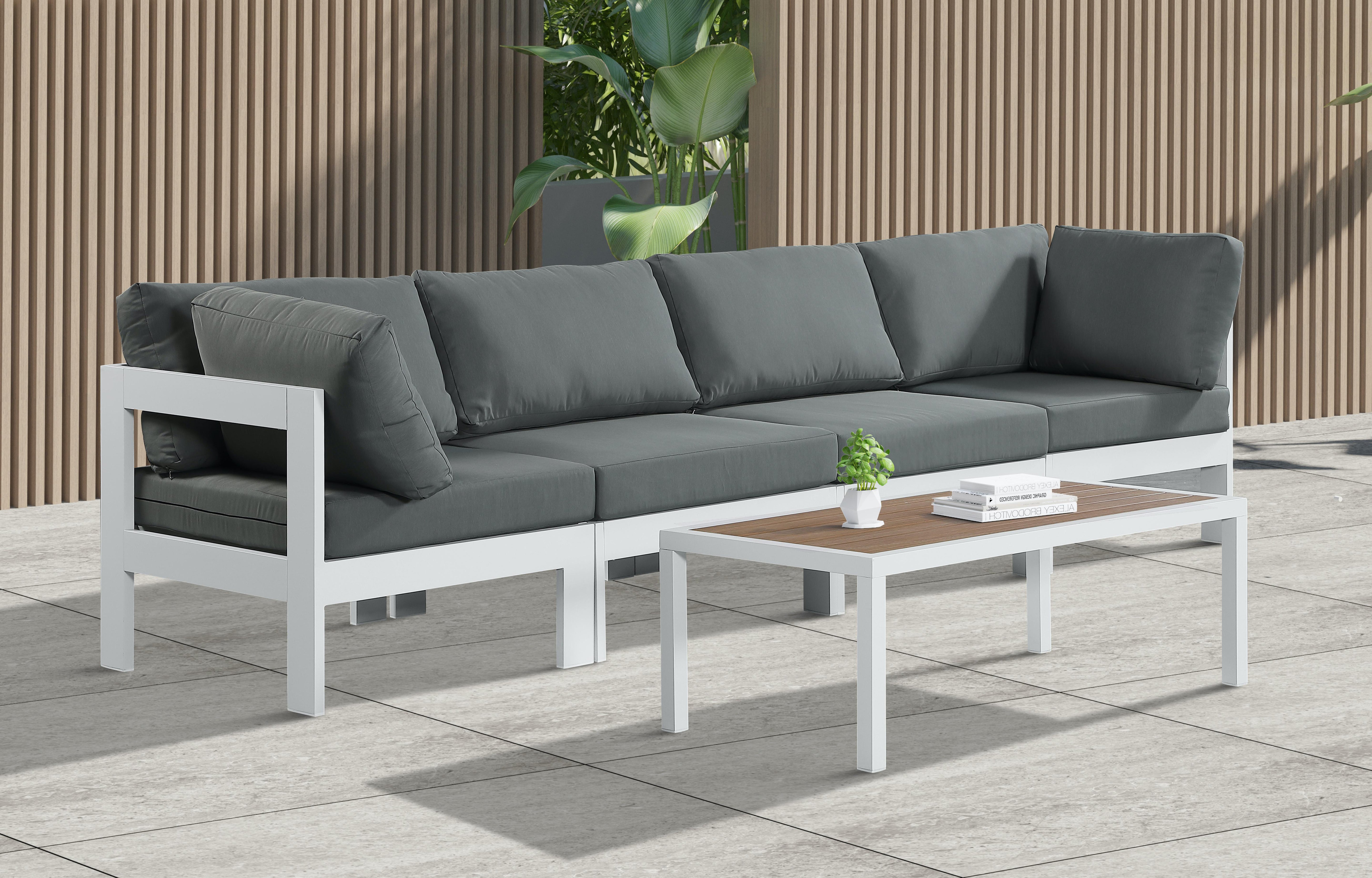 Nizuc Grey Waterproof Fabric Outdoor Patio Modular Sofa - Luxury Home Furniture (MI)