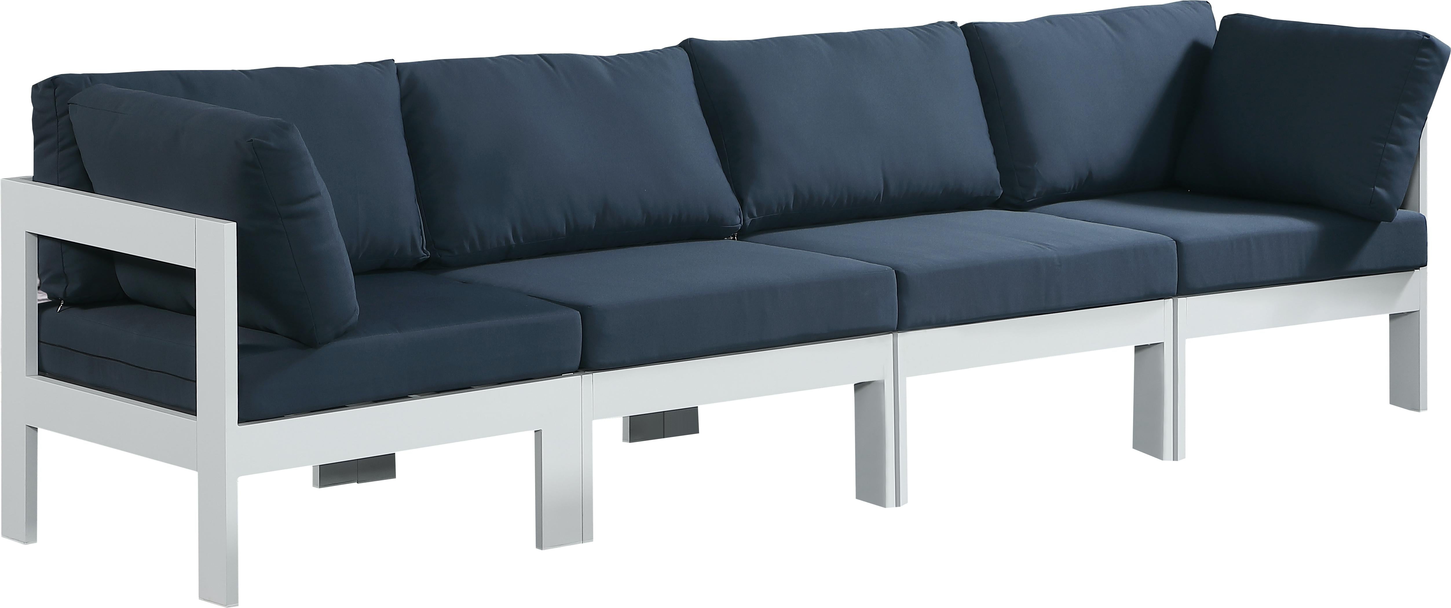 Nizuc Navy Waterproof Fabric Outdoor Patio Modular Sofa - Luxury Home Furniture (MI)