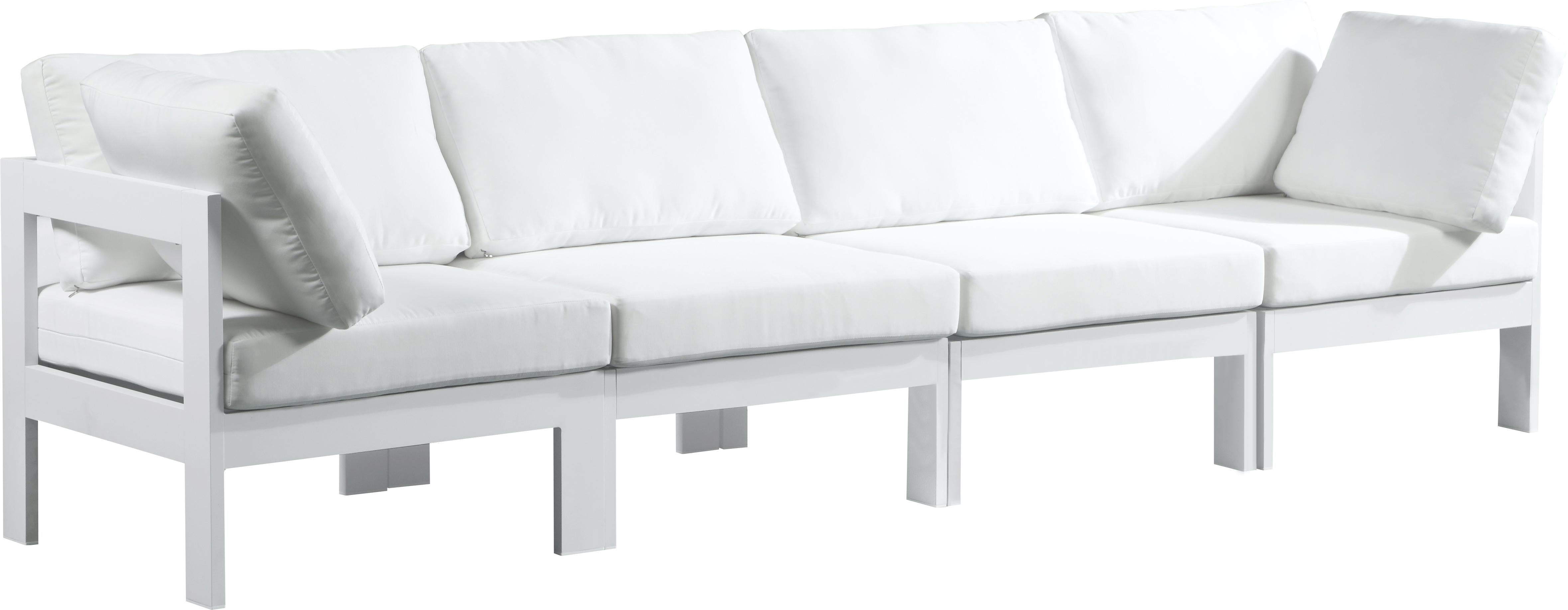Nizuc White Waterproof Fabric Outdoor Patio Modular Sofa - Luxury Home Furniture (MI)