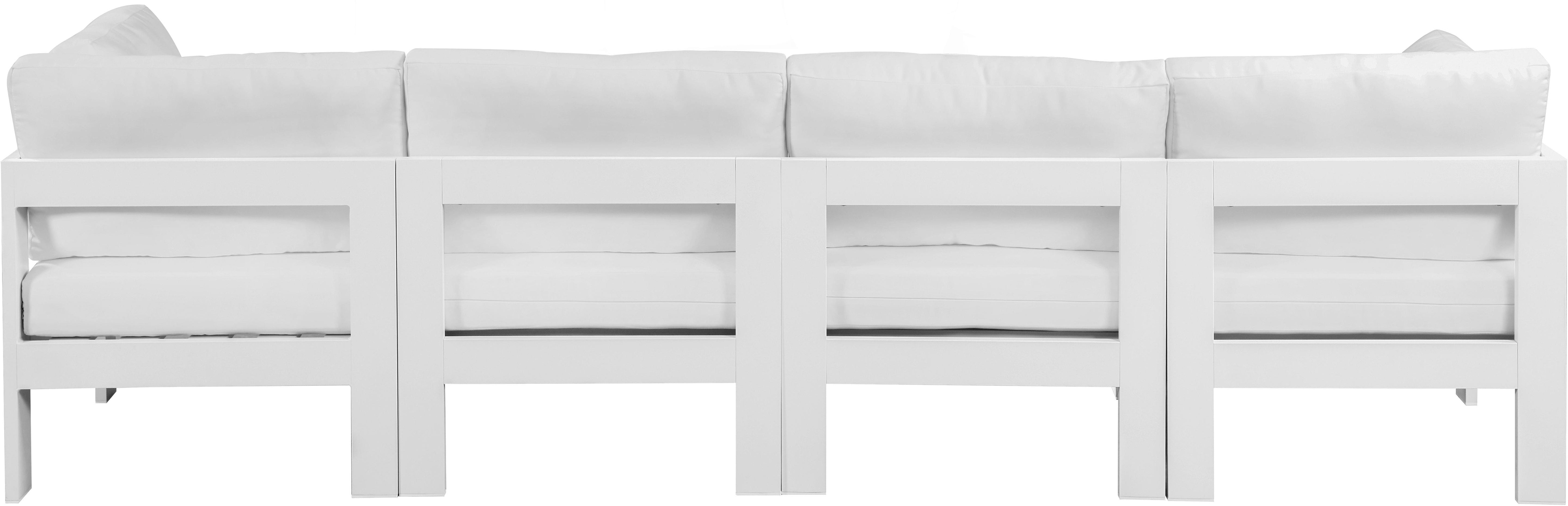 Nizuc White Waterproof Fabric Outdoor Patio Modular Sofa - Luxury Home Furniture (MI)