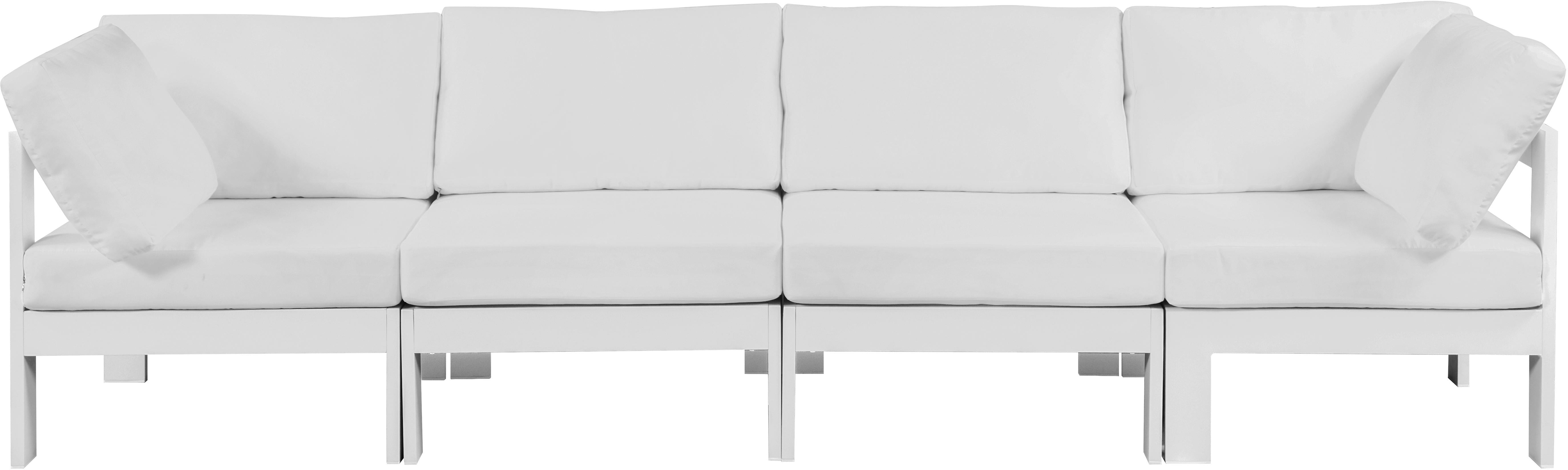 Nizuc White Waterproof Fabric Outdoor Patio Modular Sofa - Luxury Home Furniture (MI)