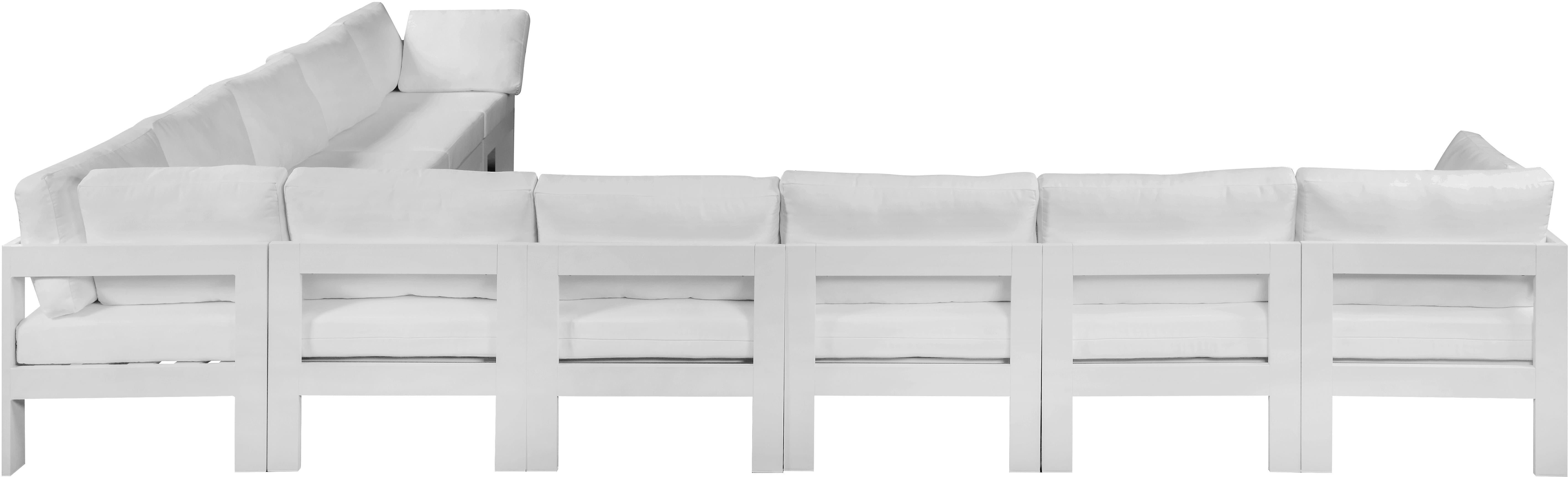 Nizuc White Waterproof Fabric Outdoor Patio Modular Sectional - Luxury Home Furniture (MI)