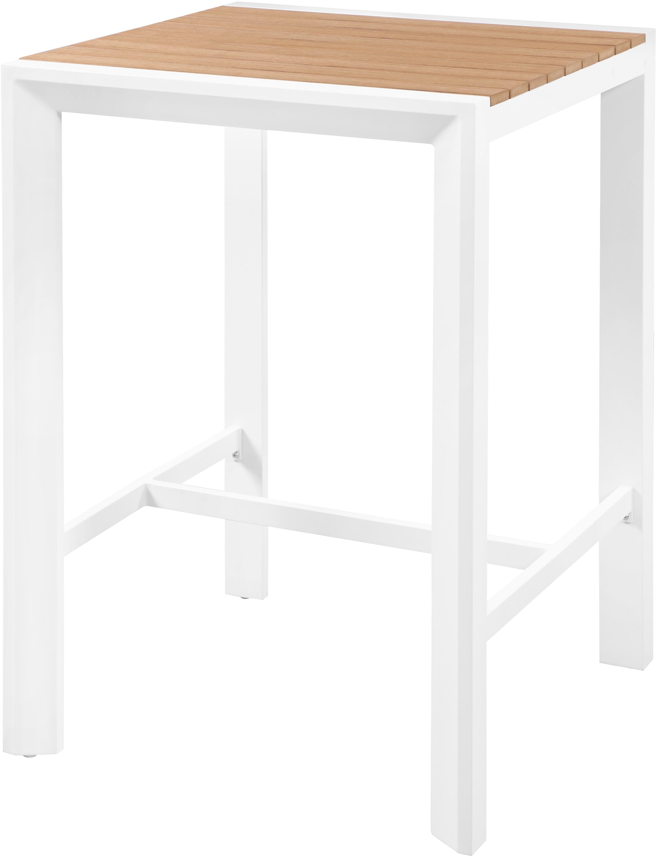 Nizuc Brown manufactured wood Outdoor Patio Aluminum Square Bar Table - Luxury Home Furniture (MI)