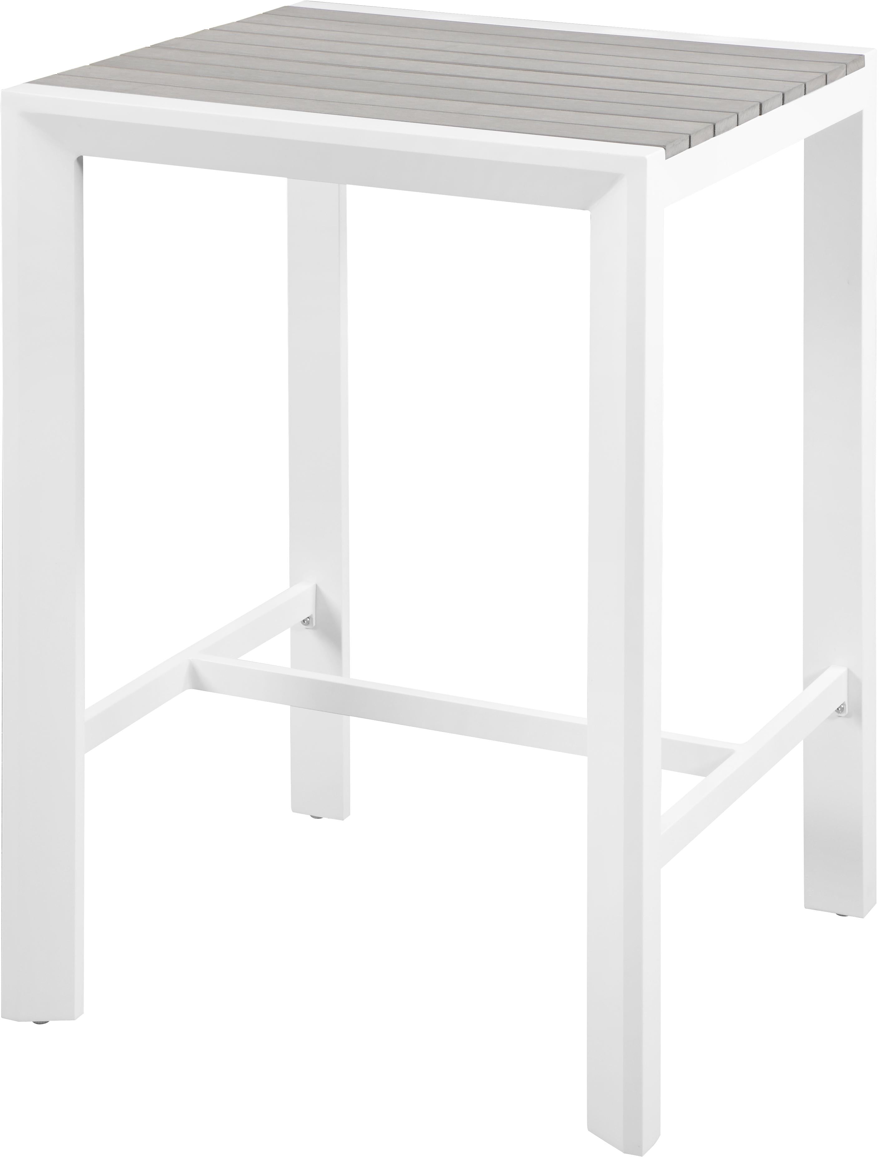 Nizuc Grey manufactured wood Outdoor Patio Aluminum Square Bar Table - Luxury Home Furniture (MI)