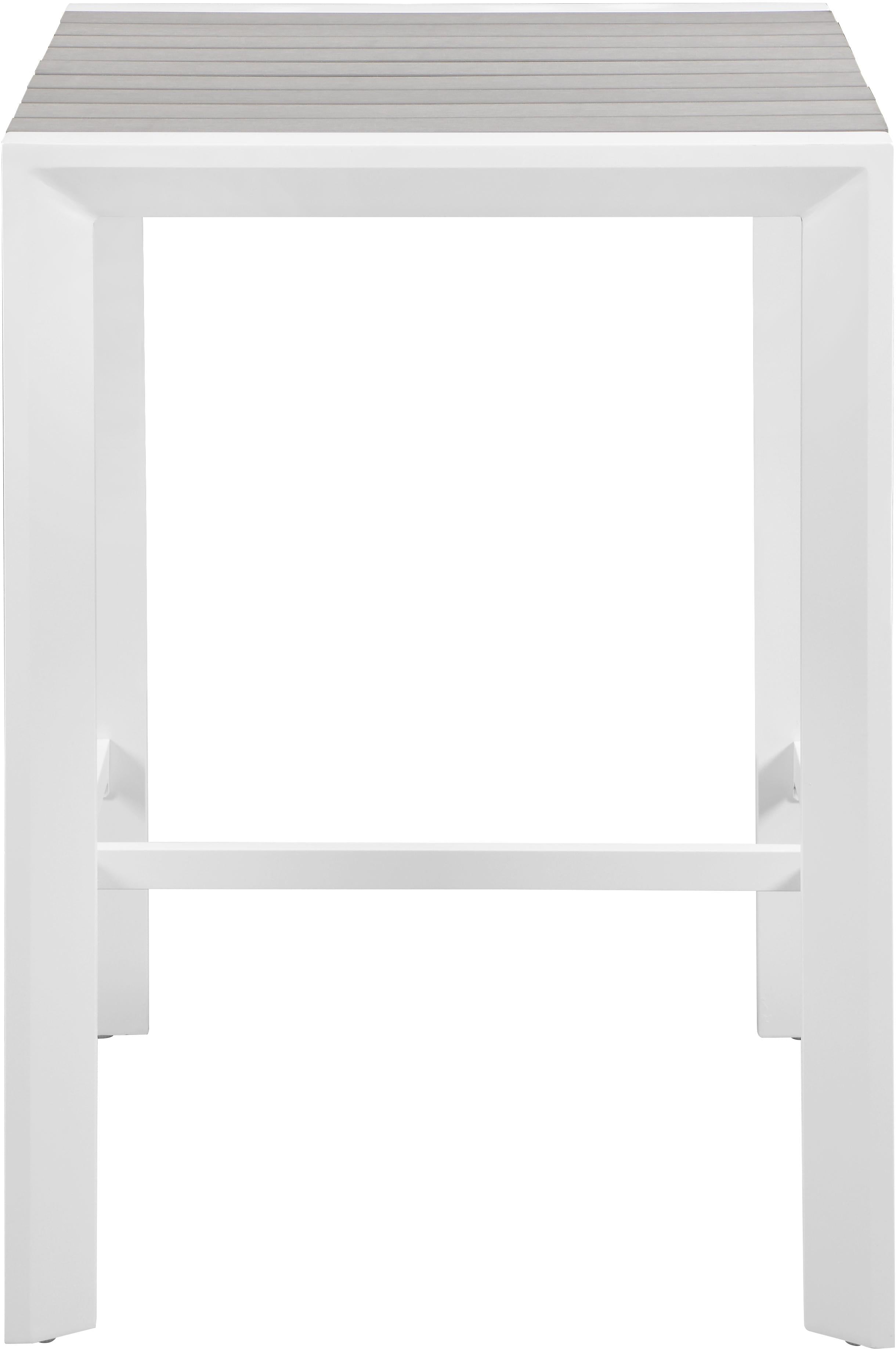 Nizuc Grey manufactured wood Outdoor Patio Aluminum Square Bar Table - Luxury Home Furniture (MI)