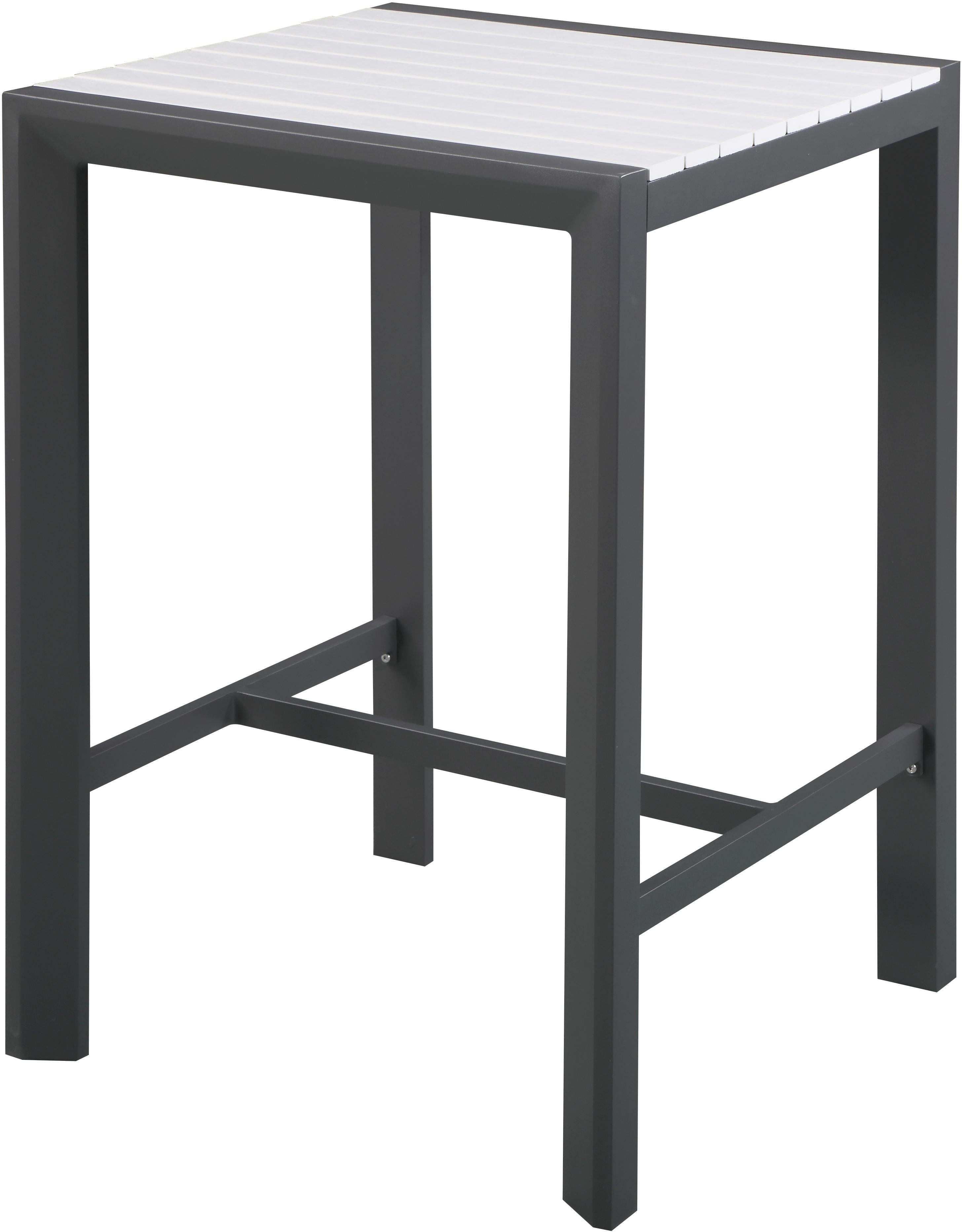 Nizuc White manufactured wood Outdoor Patio Aluminum Square Bar Table - Luxury Home Furniture (MI)
