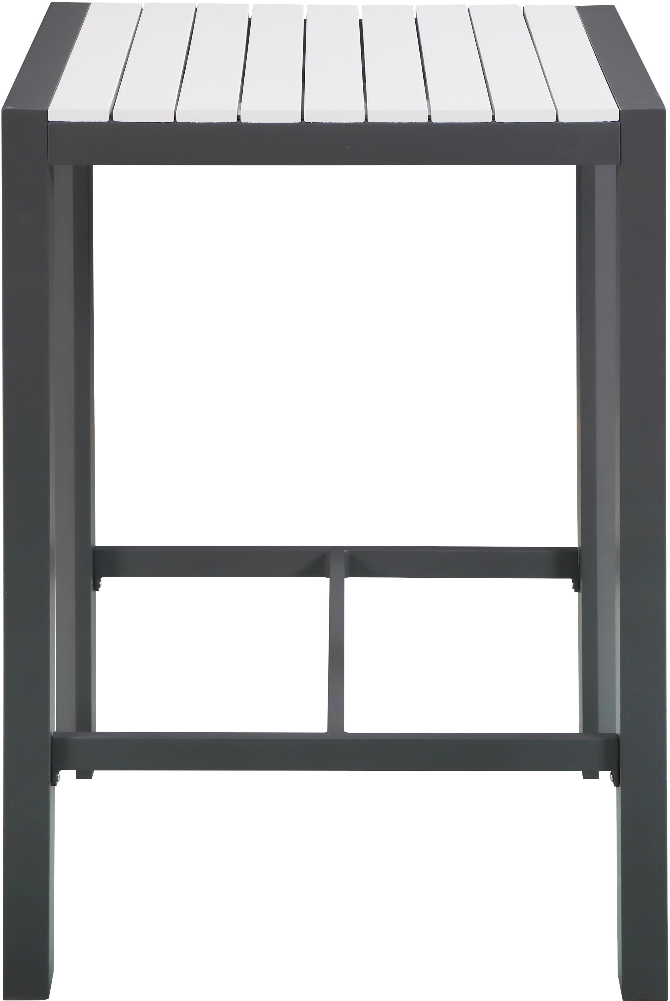 Nizuc White manufactured wood Outdoor Patio Aluminum Square Bar Table - Luxury Home Furniture (MI)