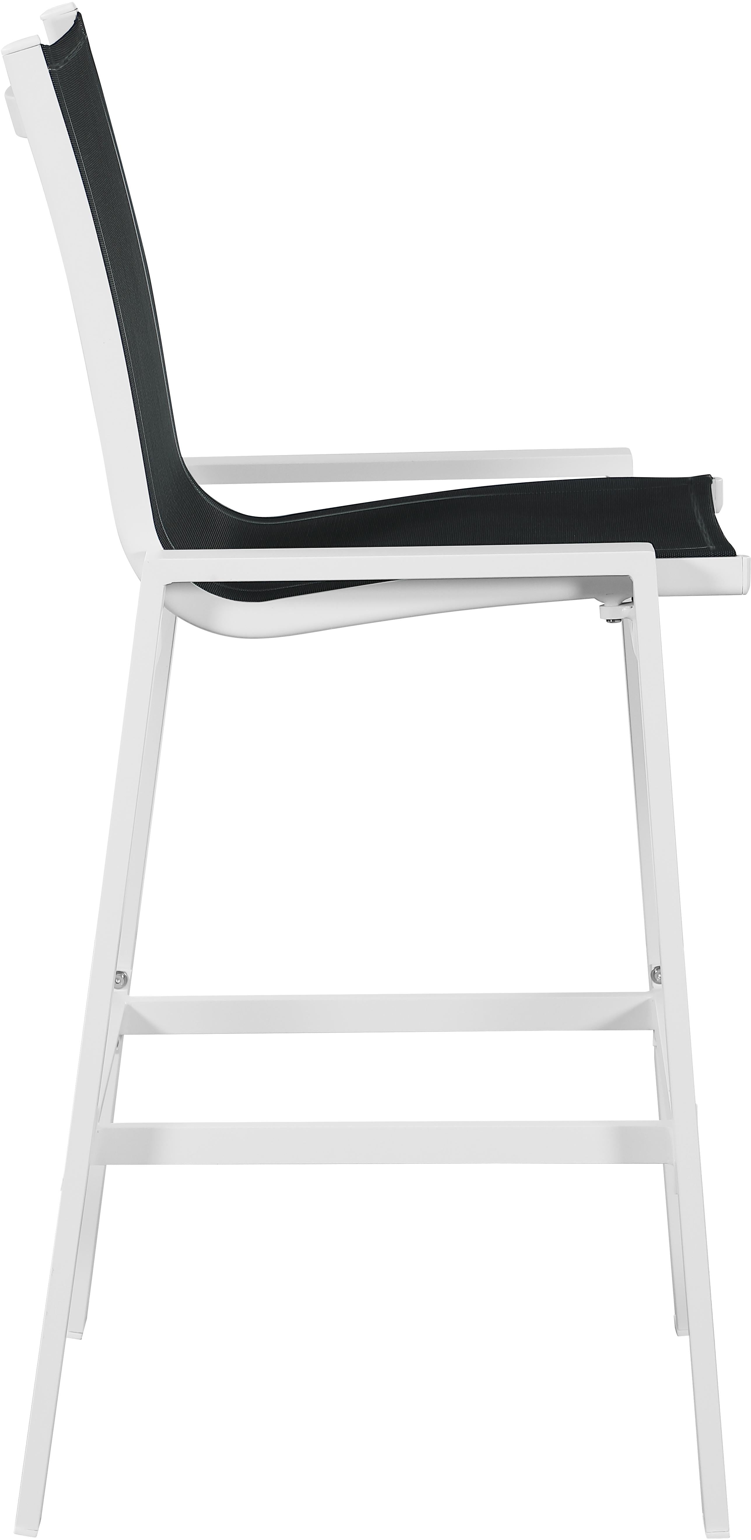 Nizuc Black Mesh Waterproof Fabric Outdoor Patio Aluminum Mesh Barstool - Luxury Home Furniture (MI)