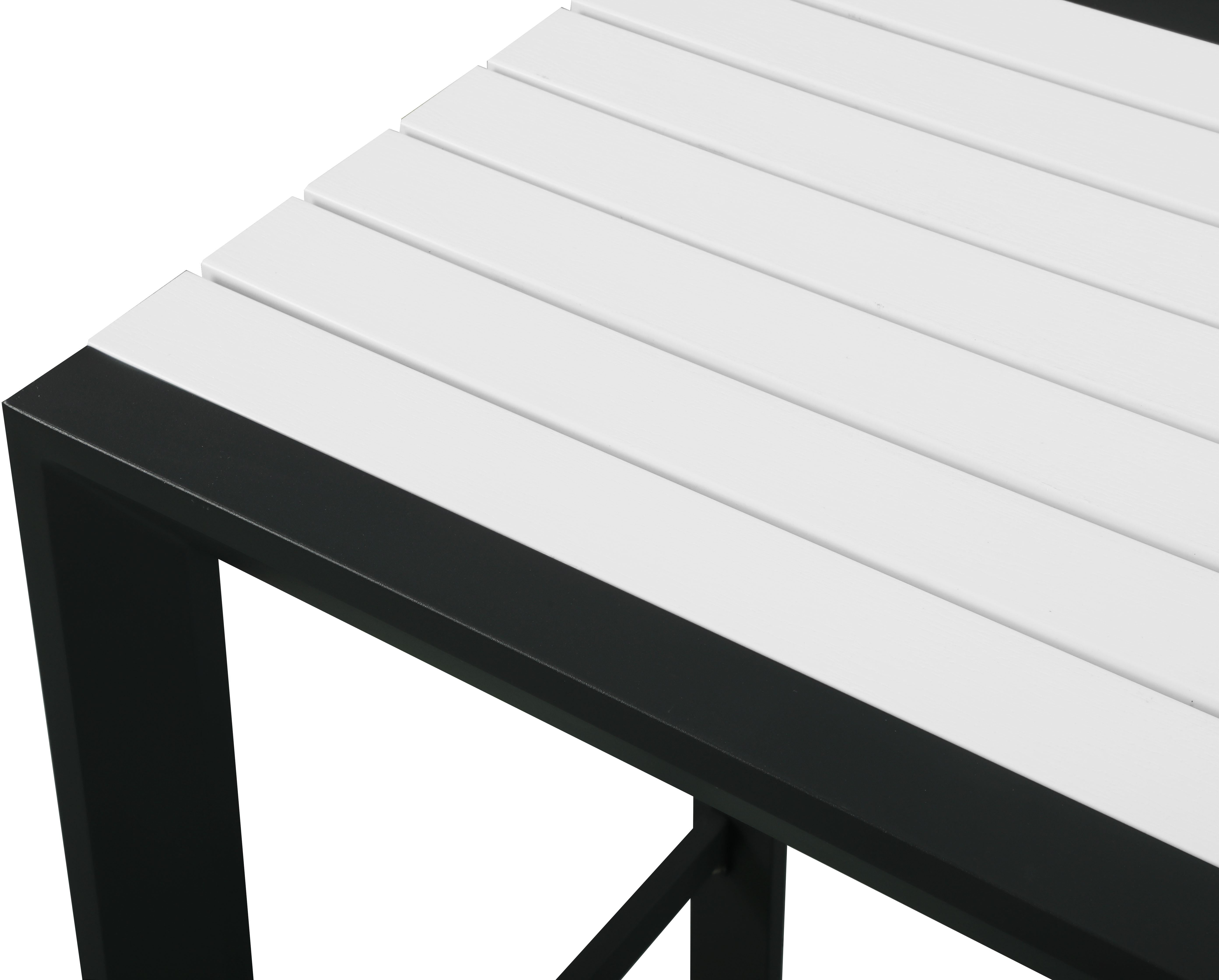 Nizuc White manufactured wood Outdoor Patio Aluminum Rectangle Bar Table - Luxury Home Furniture (MI)
