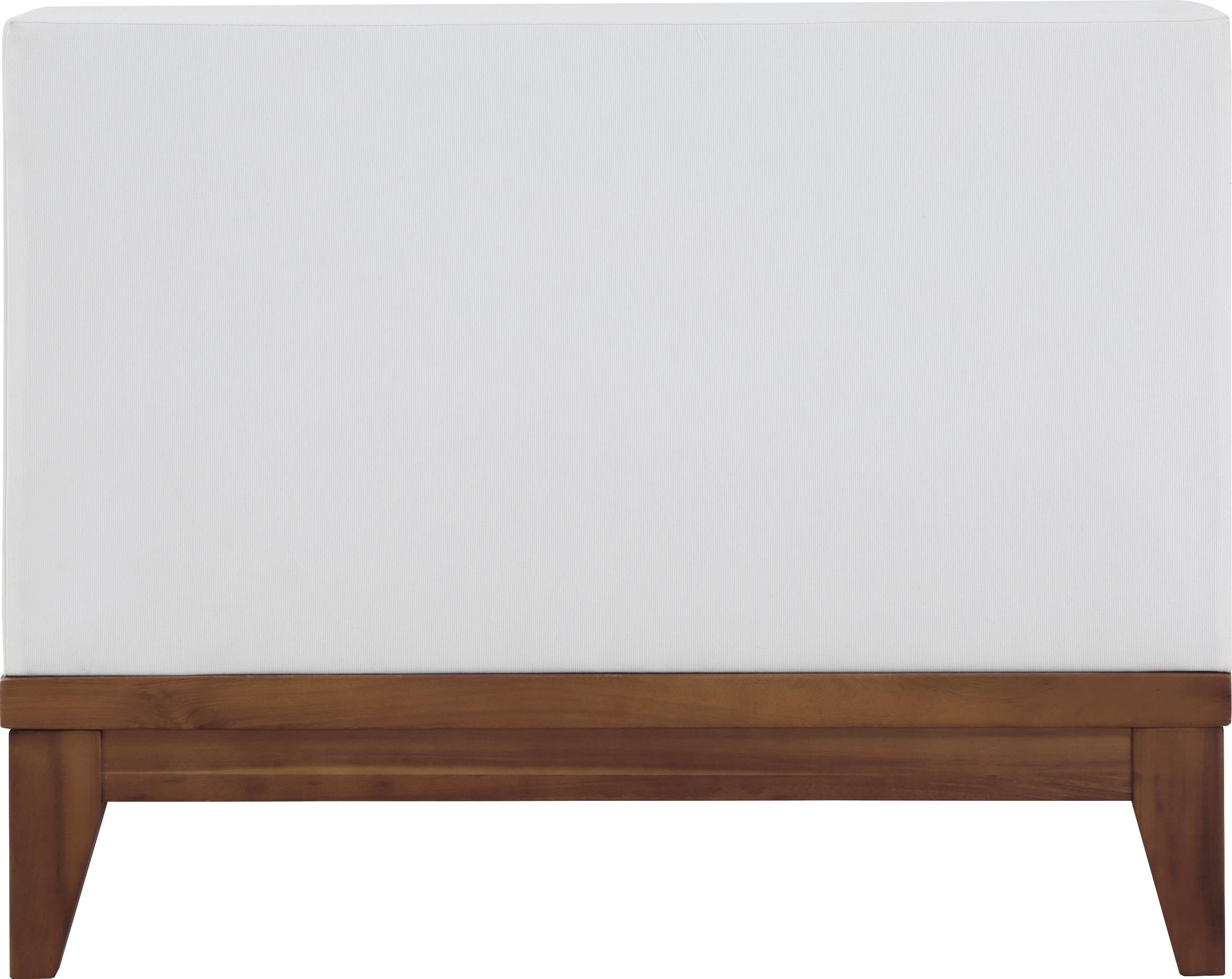 Rio Off White Waterproof Fabric Outdoor Patio Modular Armless Chair - Luxury Home Furniture (MI)