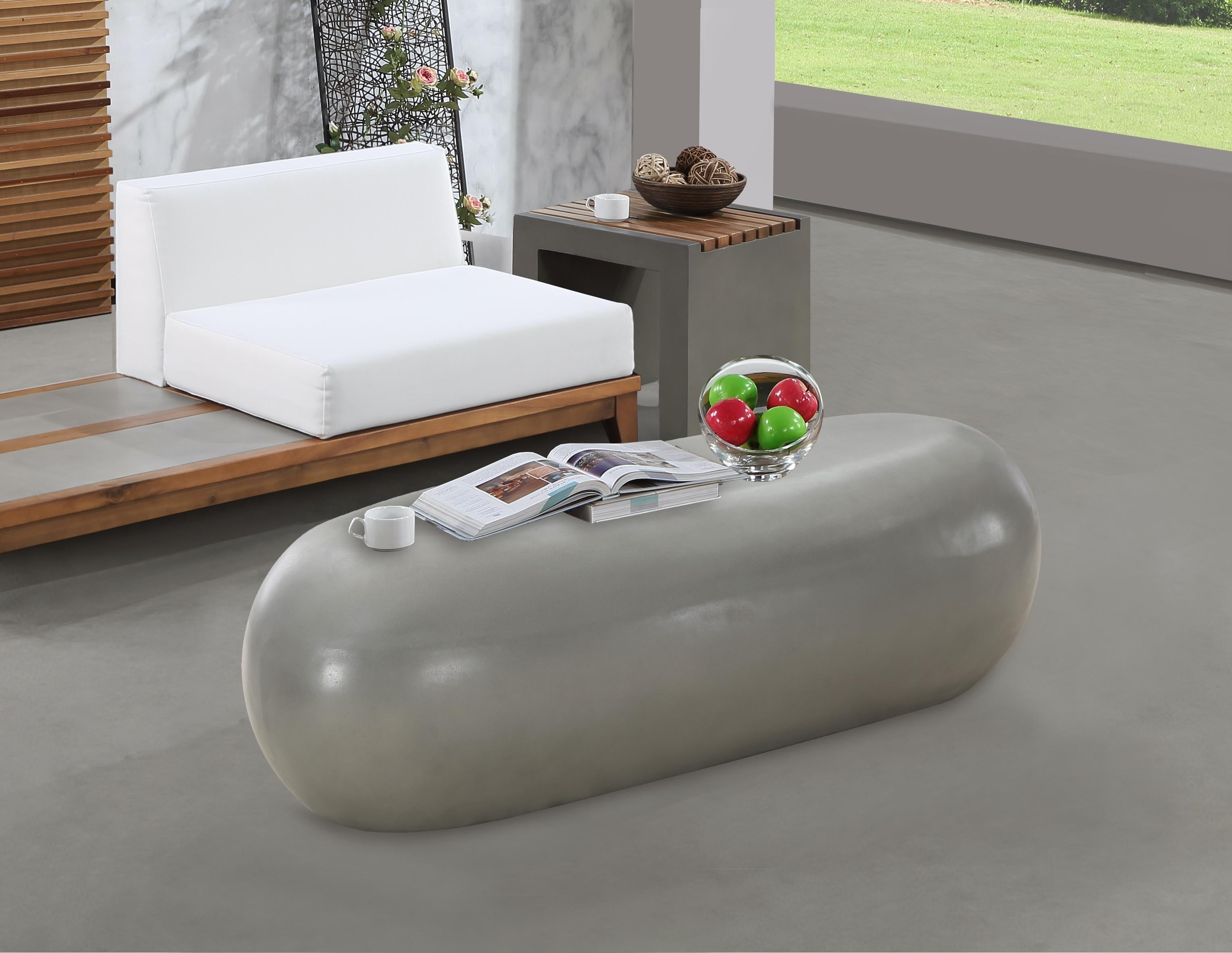 Rio Light Grey Concrete Cement Coffee Table - Luxury Home Furniture (MI)