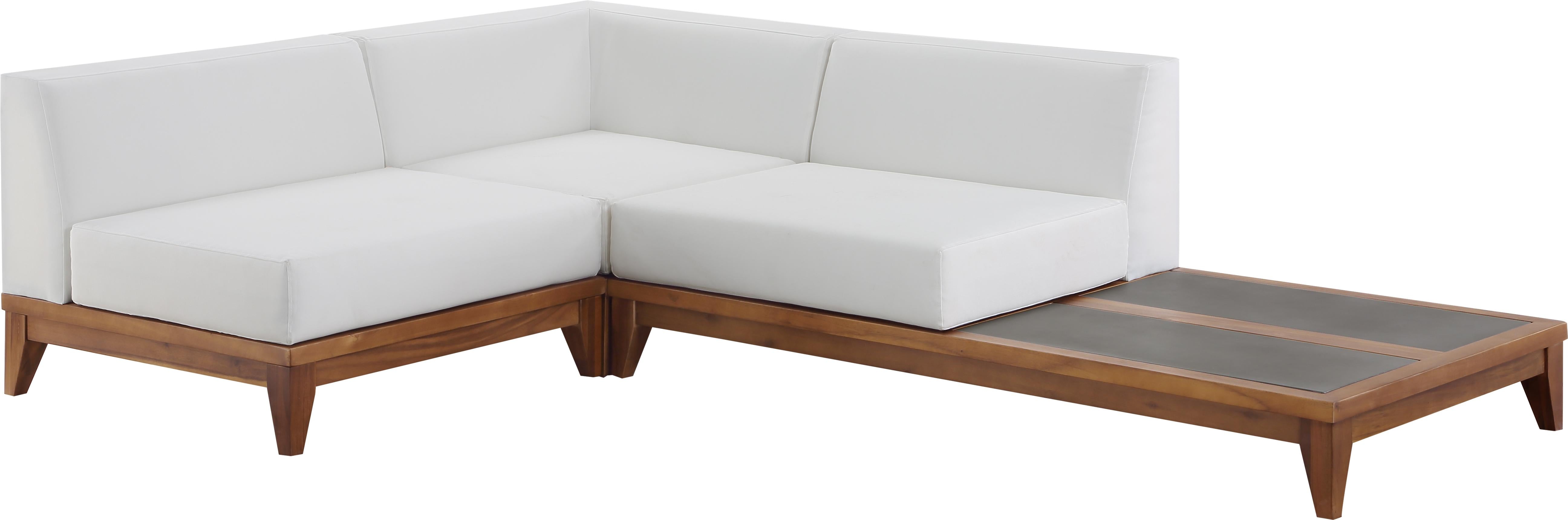 Rio Off White Waterproof Fabric Outdoor Patio Modular Sectional - Luxury Home Furniture (MI)