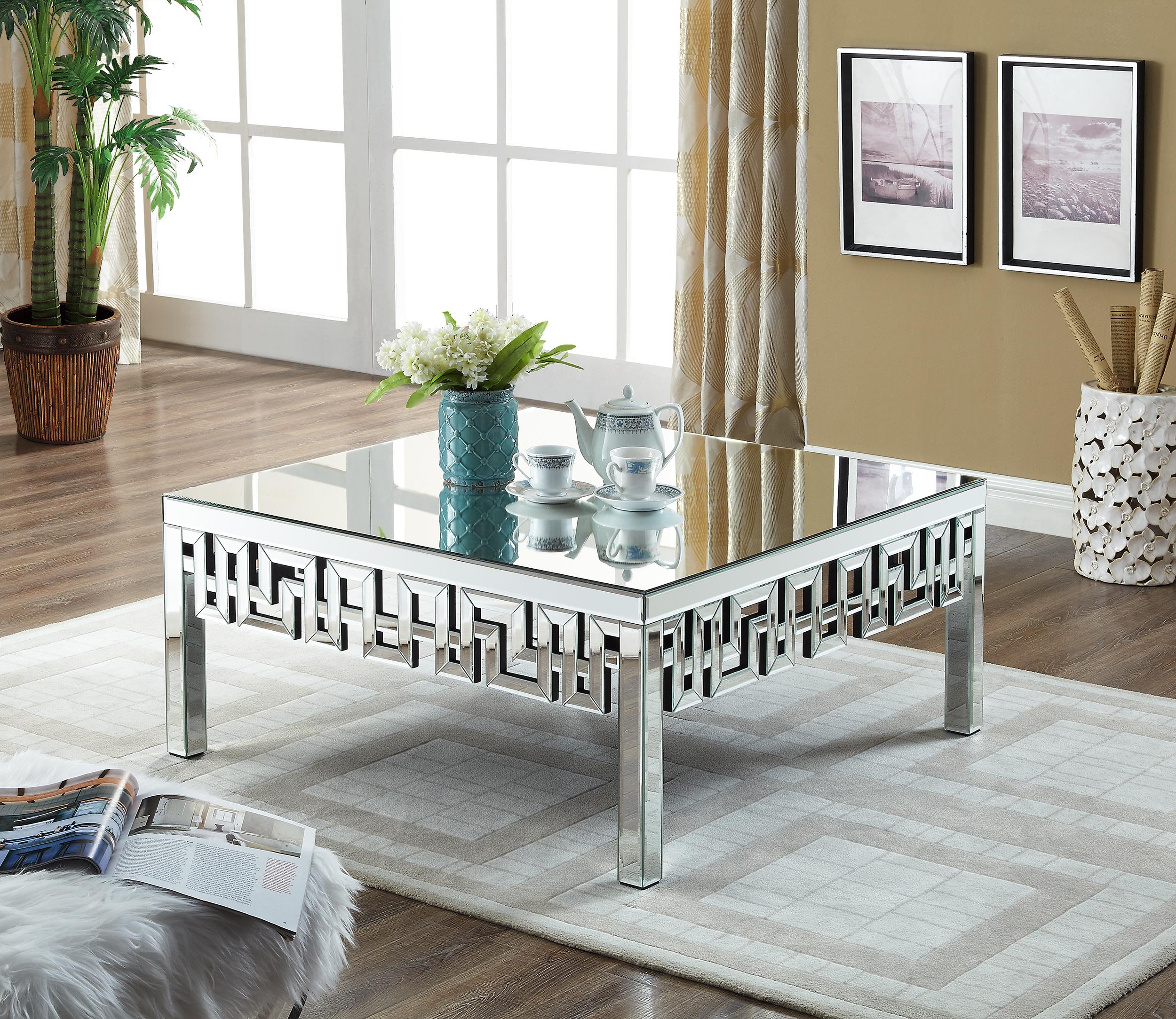 Aria Mirrored Coffee Table - Luxury Home Furniture (MI)