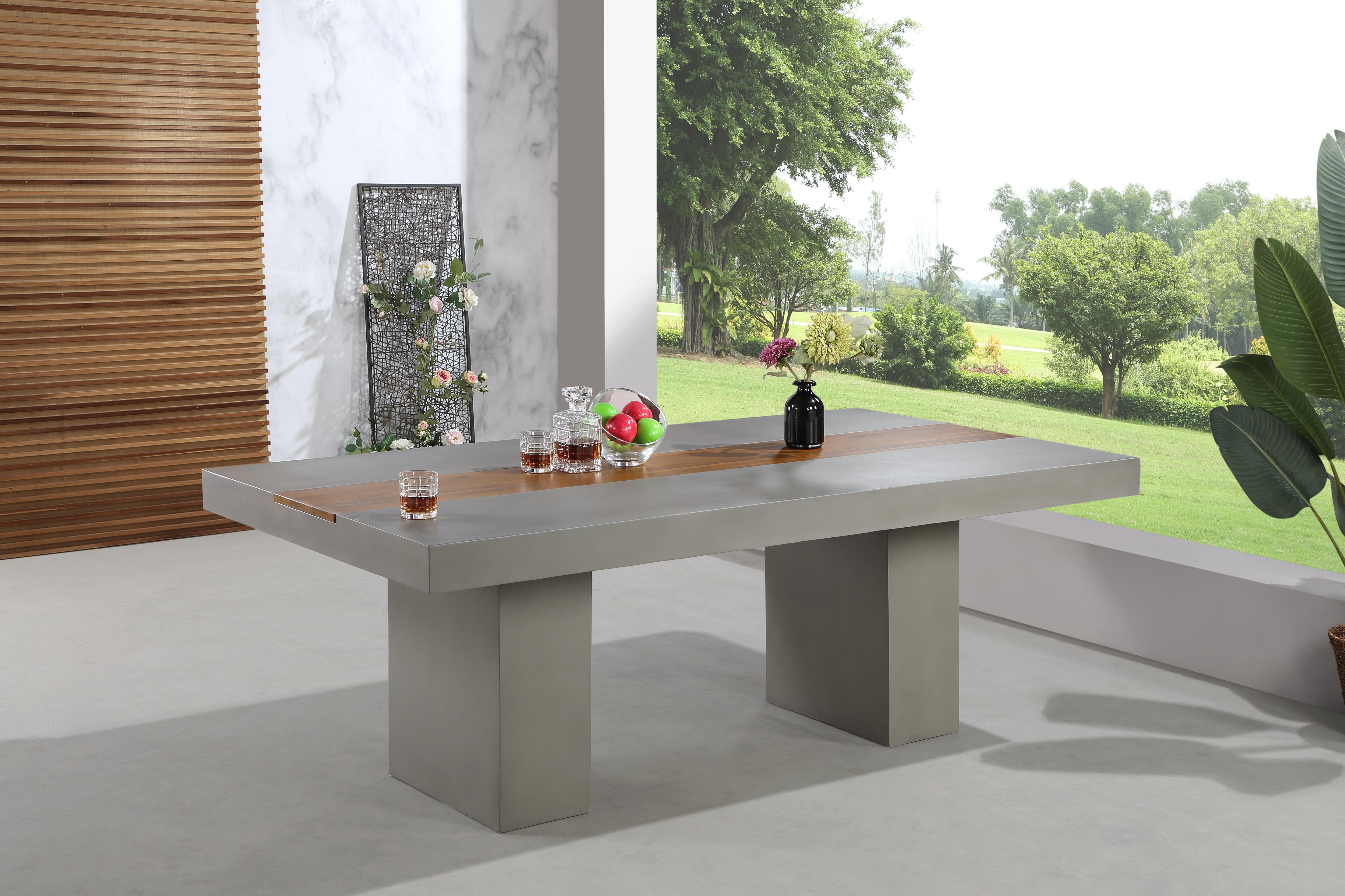Rio Light Grey Concrete Cement Dining Table (3 Boxes) - Luxury Home Furniture (MI)