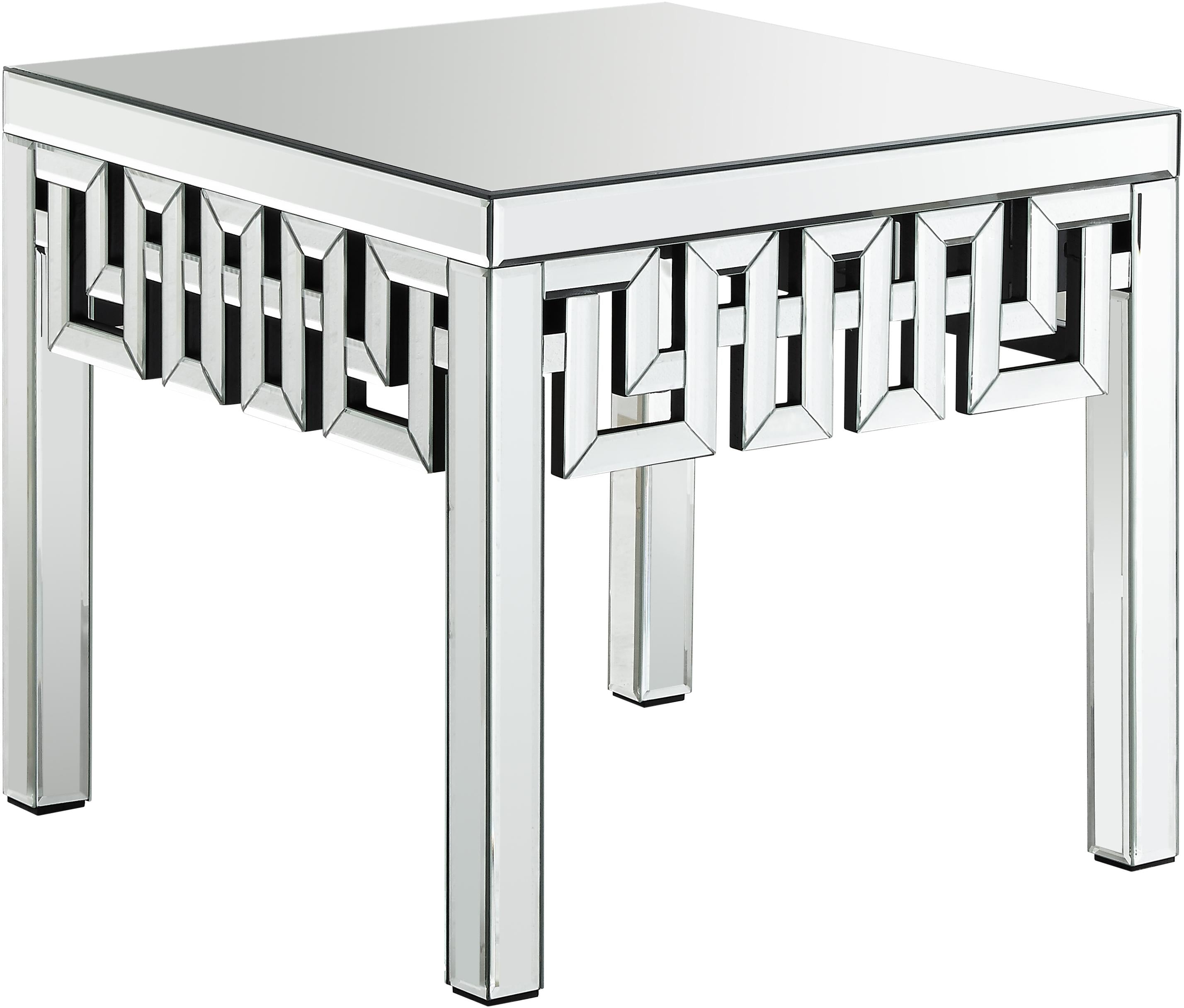Aria Mirrored End Table - Luxury Home Furniture (MI)