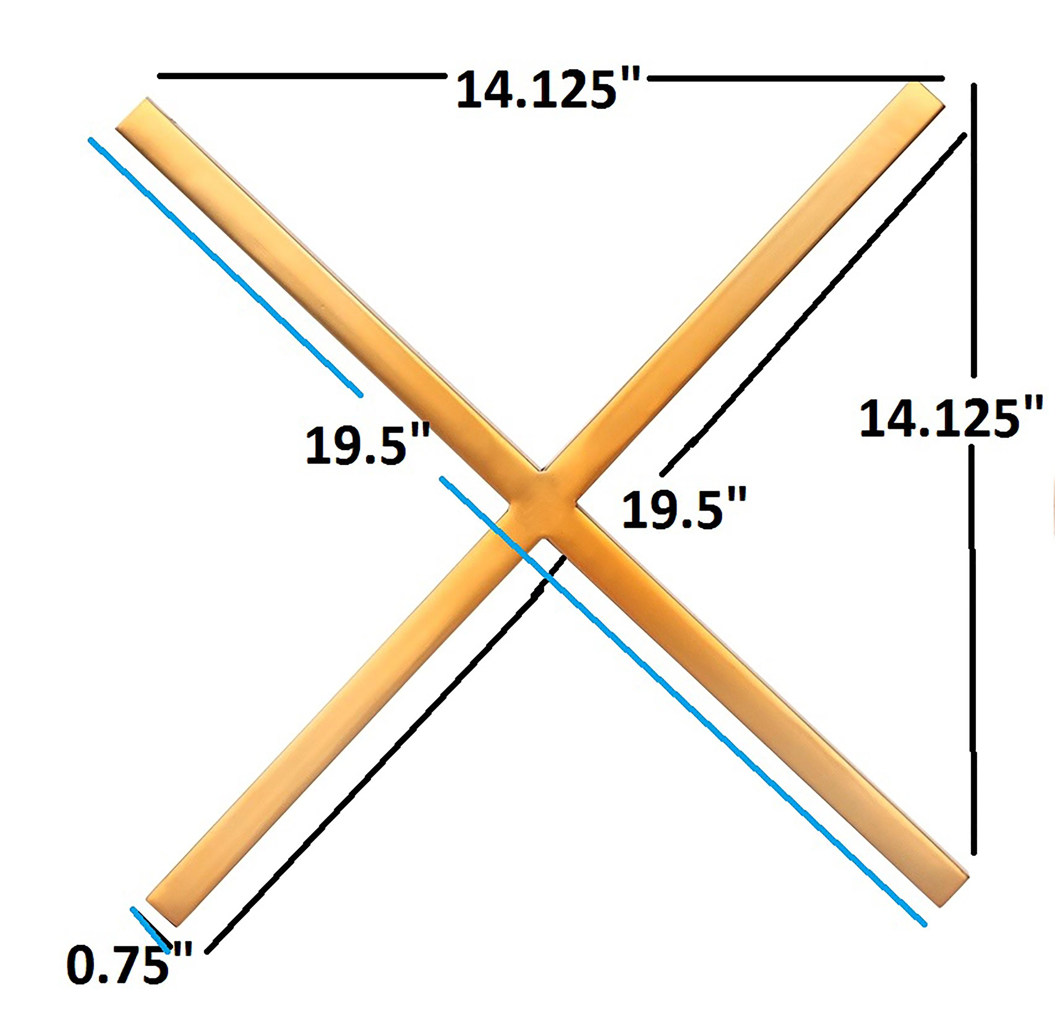 XOXO Gold Stainless Steel Wall Decor - Luxury Home Furniture (MI)