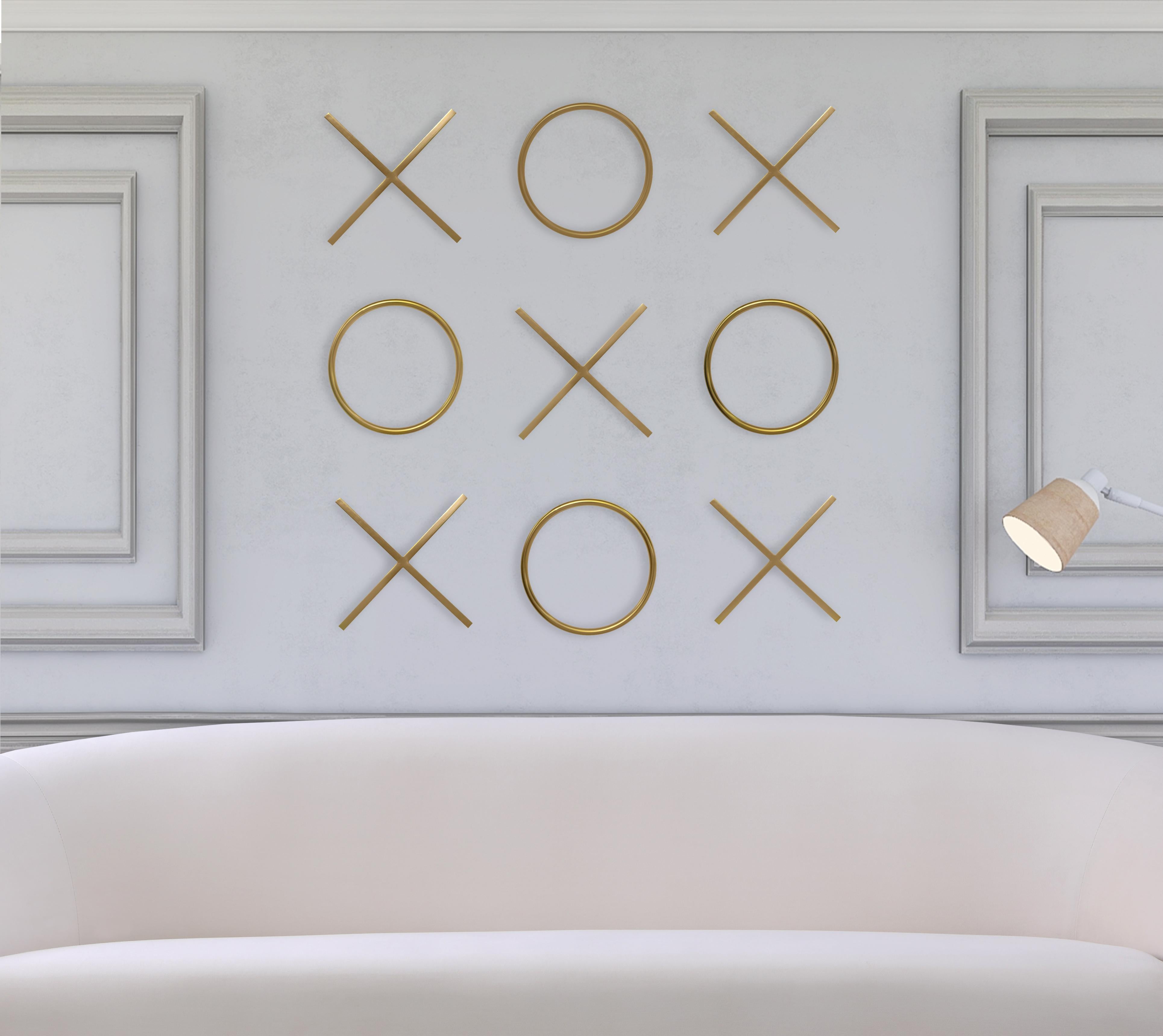 XOXO Gold Stainless Steel Wall Decor - Luxury Home Furniture (MI)