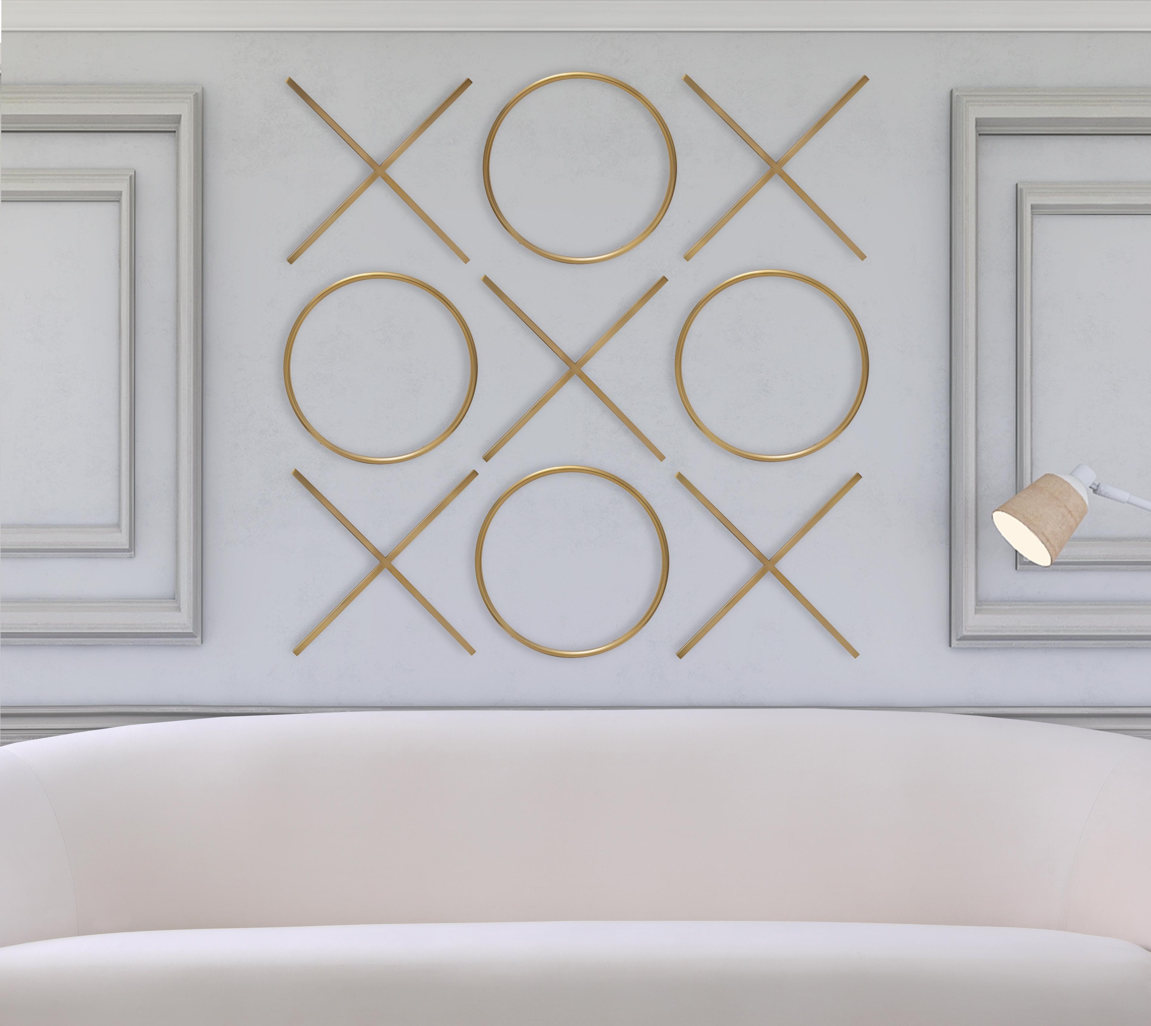 XOXO Gold Stainless Steel Wall Decor - Luxury Home Furniture (MI)