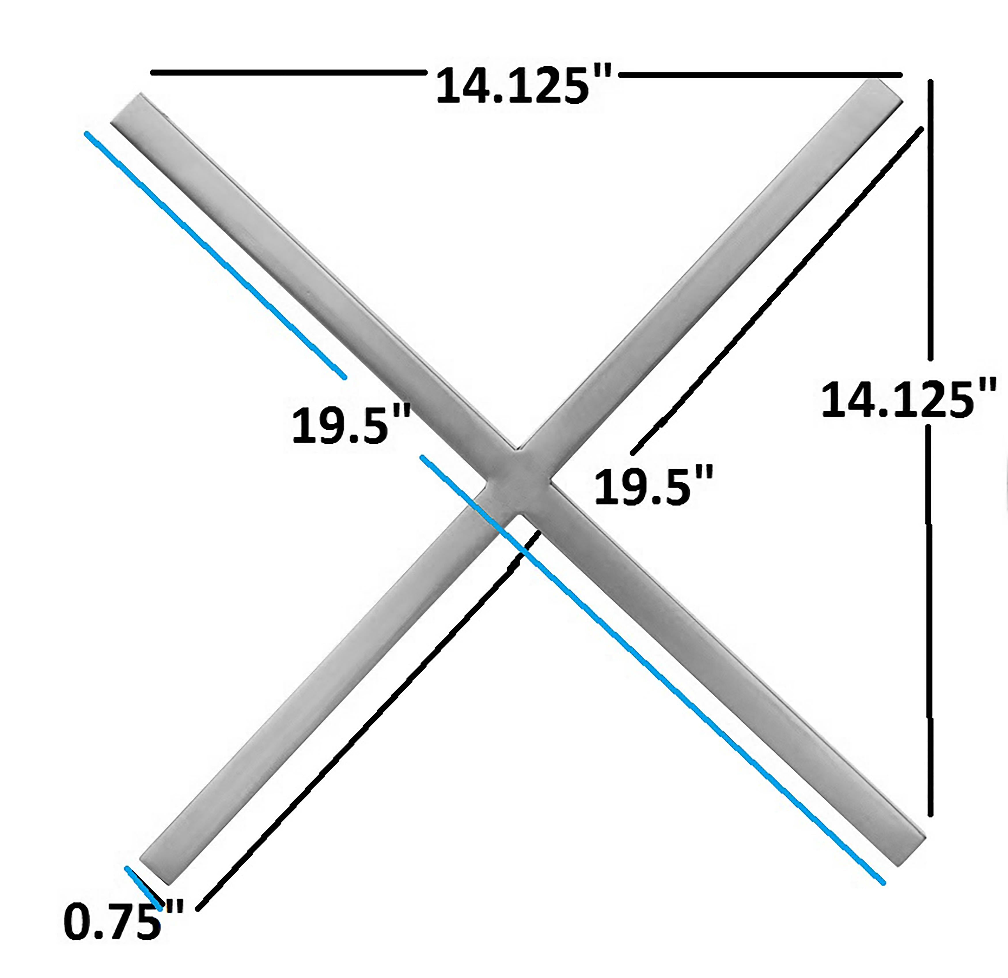 XOXO Chrome Stainless Steel Wall Decor - Luxury Home Furniture (MI)