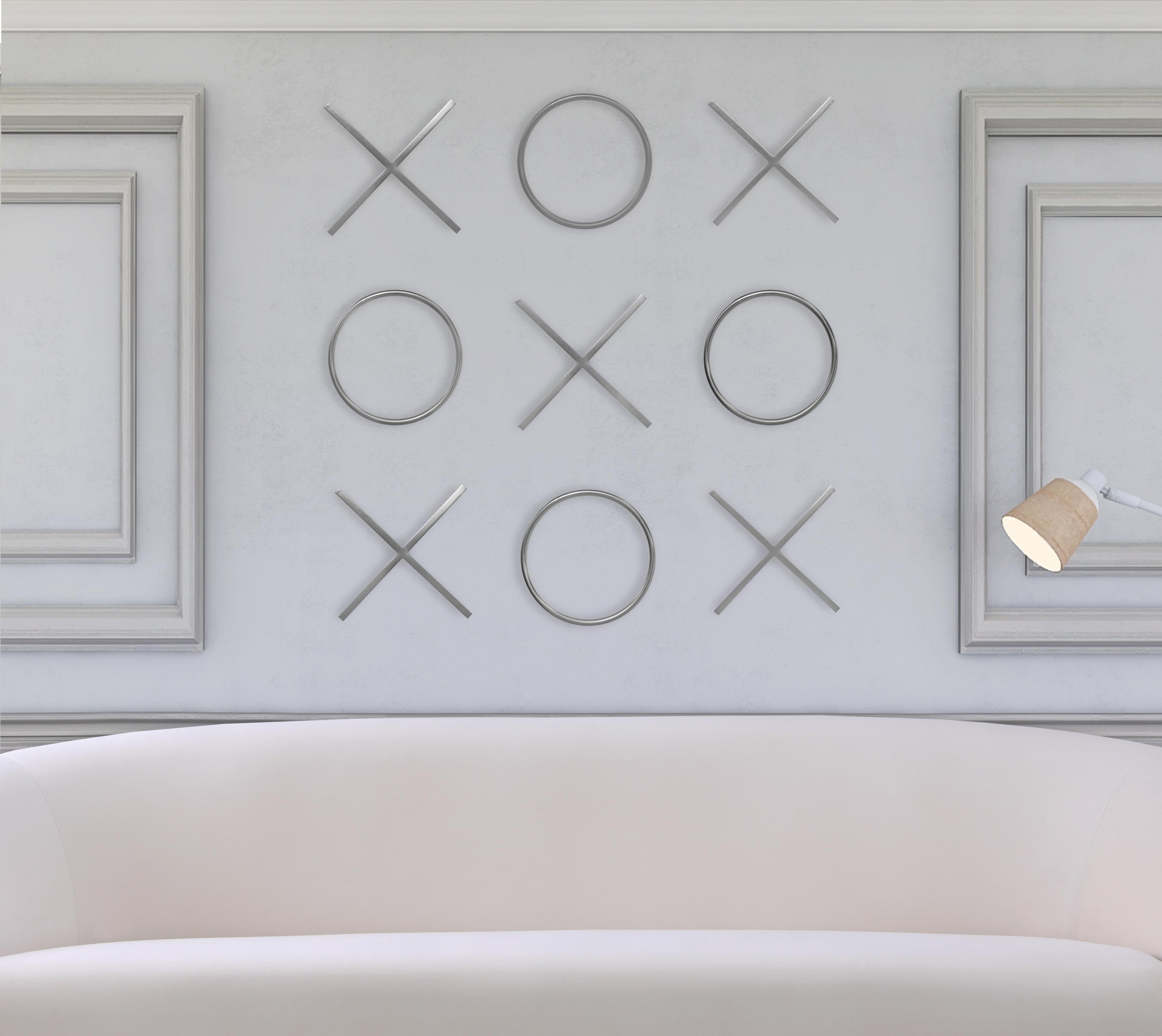 XOXO Chrome Stainless Steel Wall Decor - Luxury Home Furniture (MI)