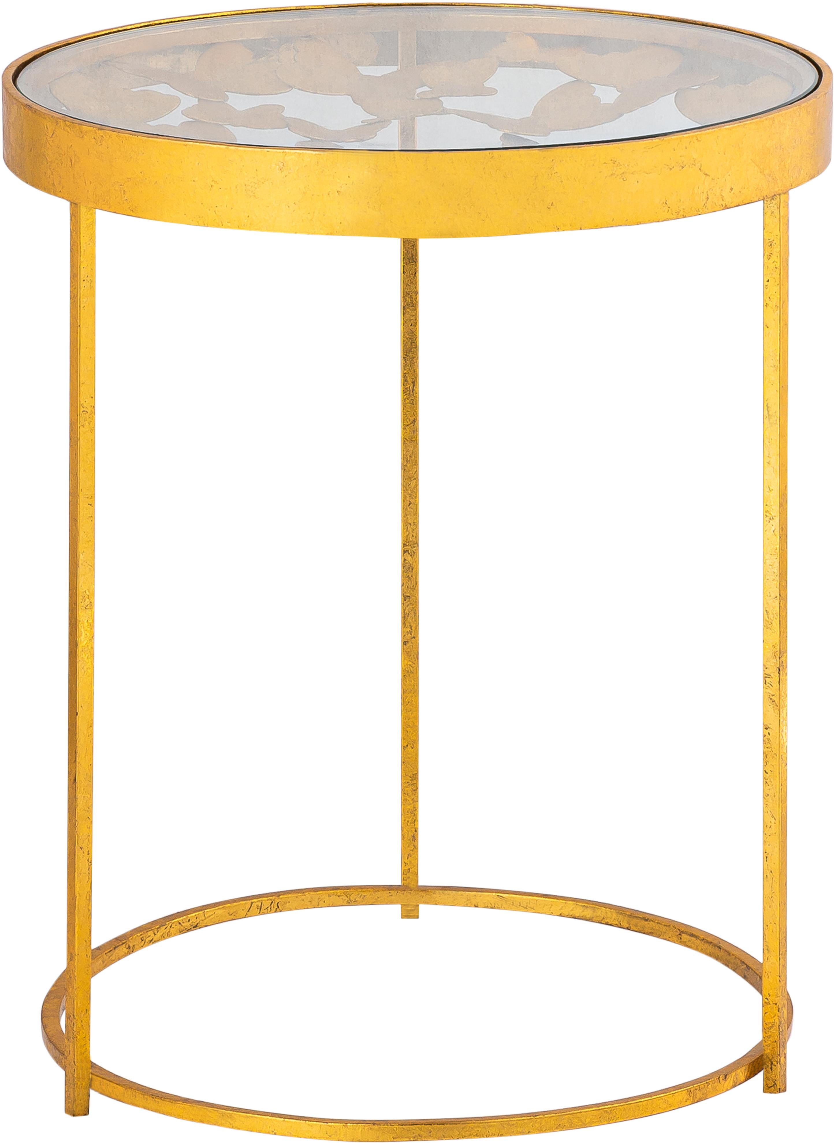 Butterfly Gold End Table - Luxury Home Furniture (MI)