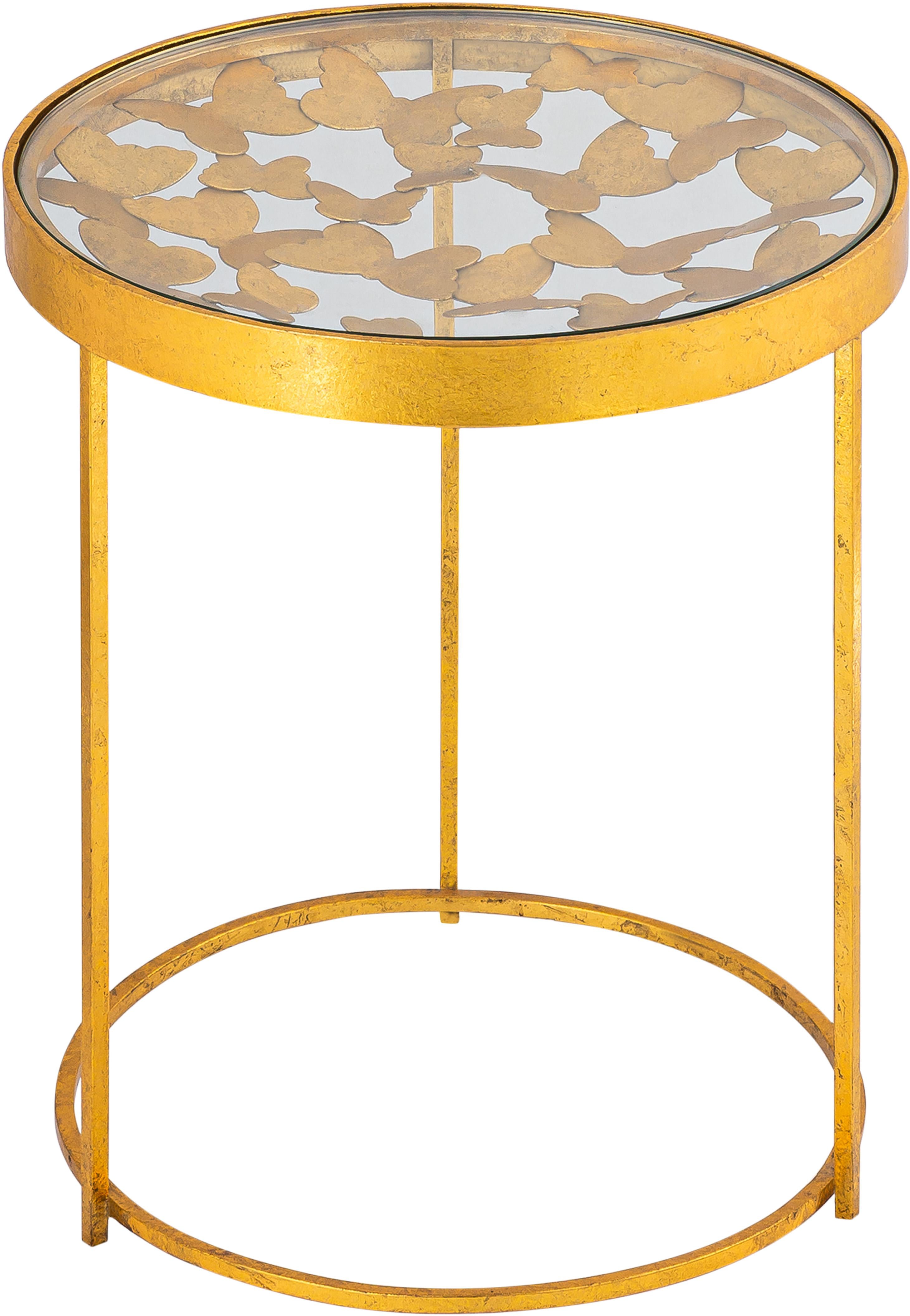 Butterfly Gold End Table - Luxury Home Furniture (MI)