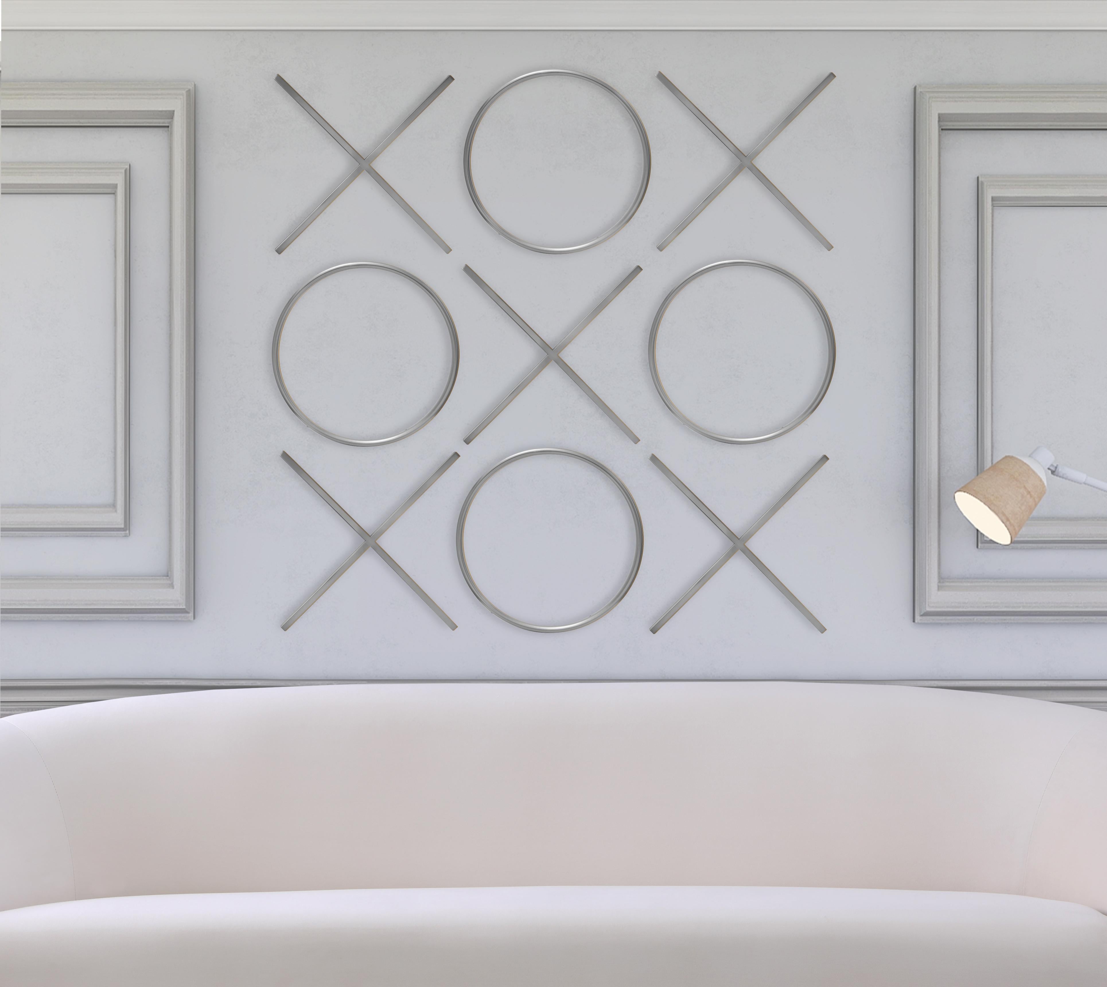 XOXO Chrome Stainless Steel Wall Decor - Luxury Home Furniture (MI)
