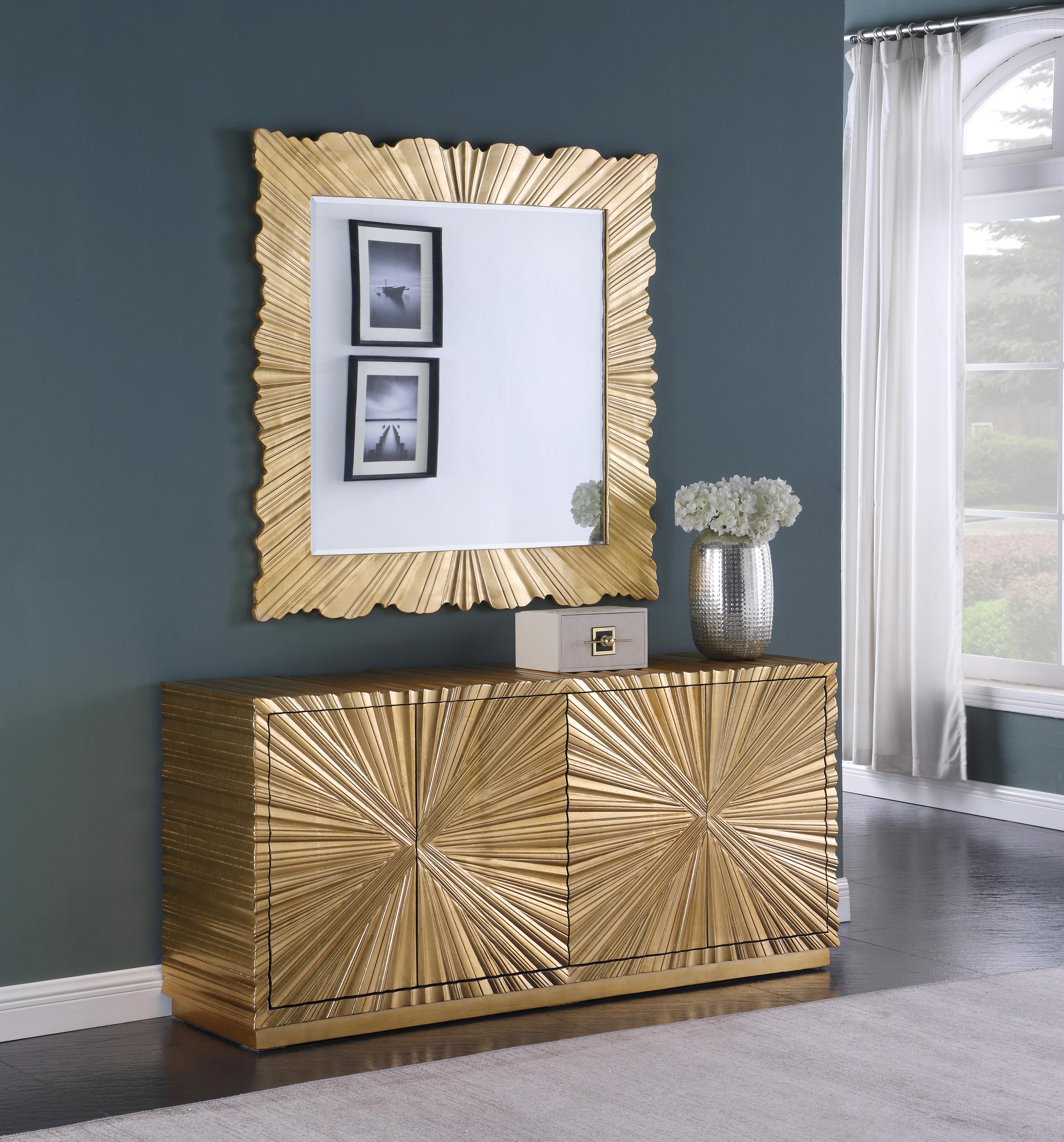 Golda Gold Leaf Mirror - Luxury Home Furniture (MI)