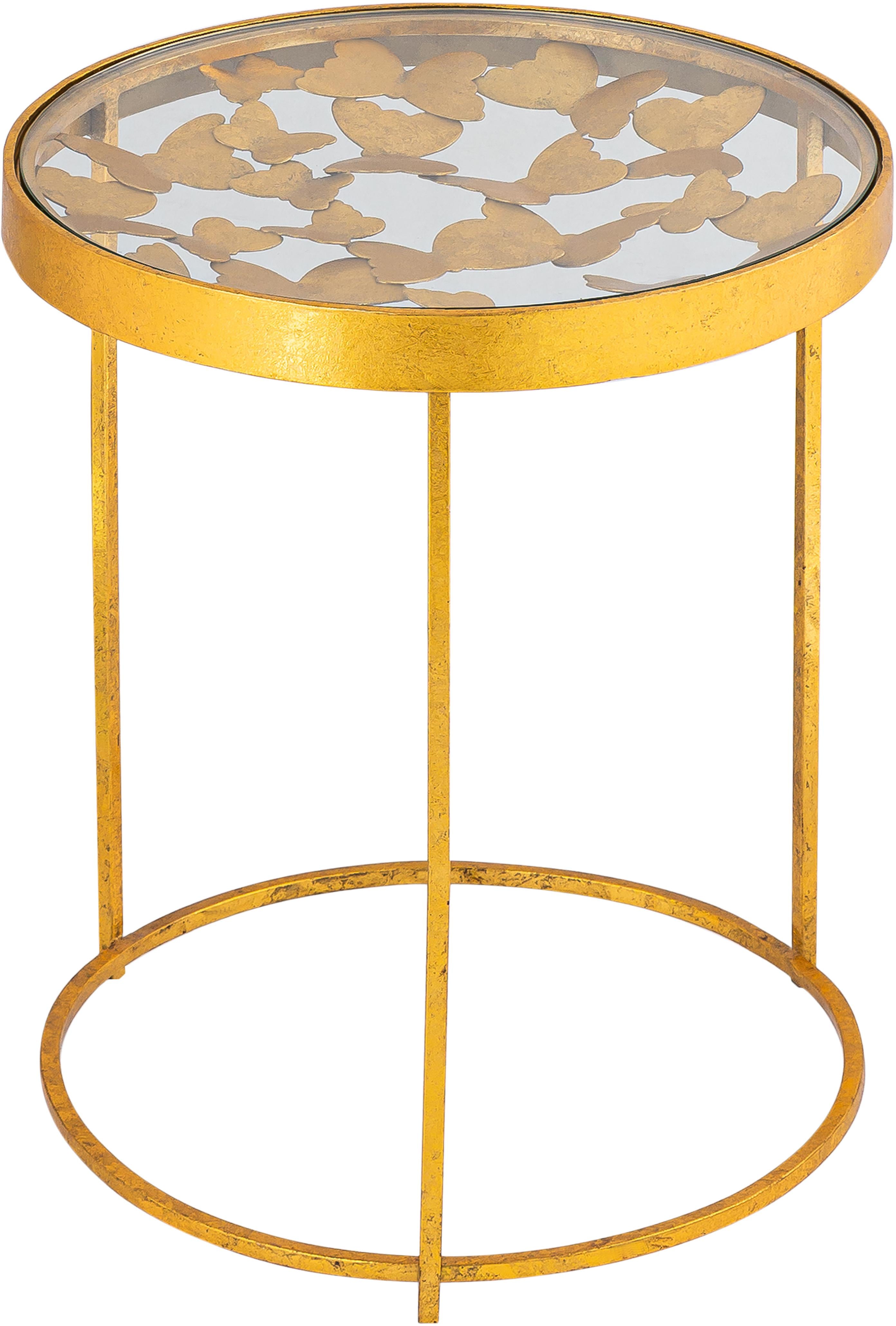 Butterfly Gold End Table - Luxury Home Furniture (MI)