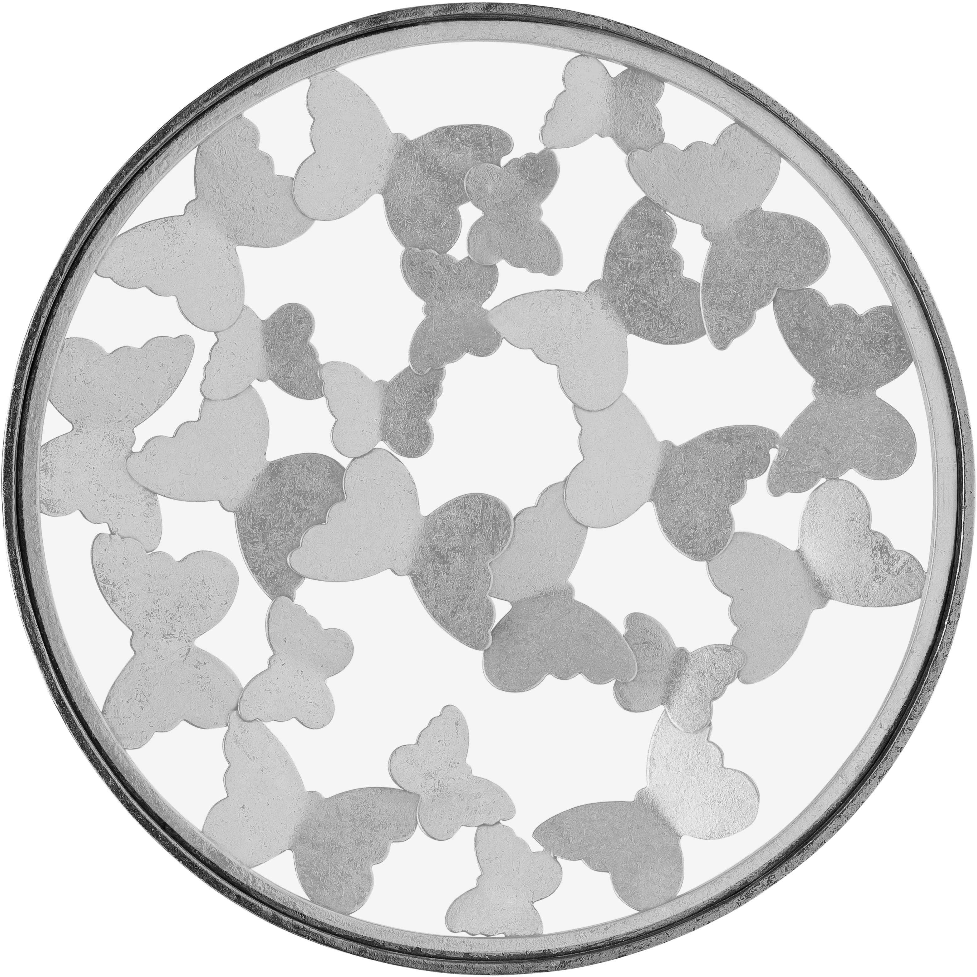 Butterfly Silver End Table - Luxury Home Furniture (MI)