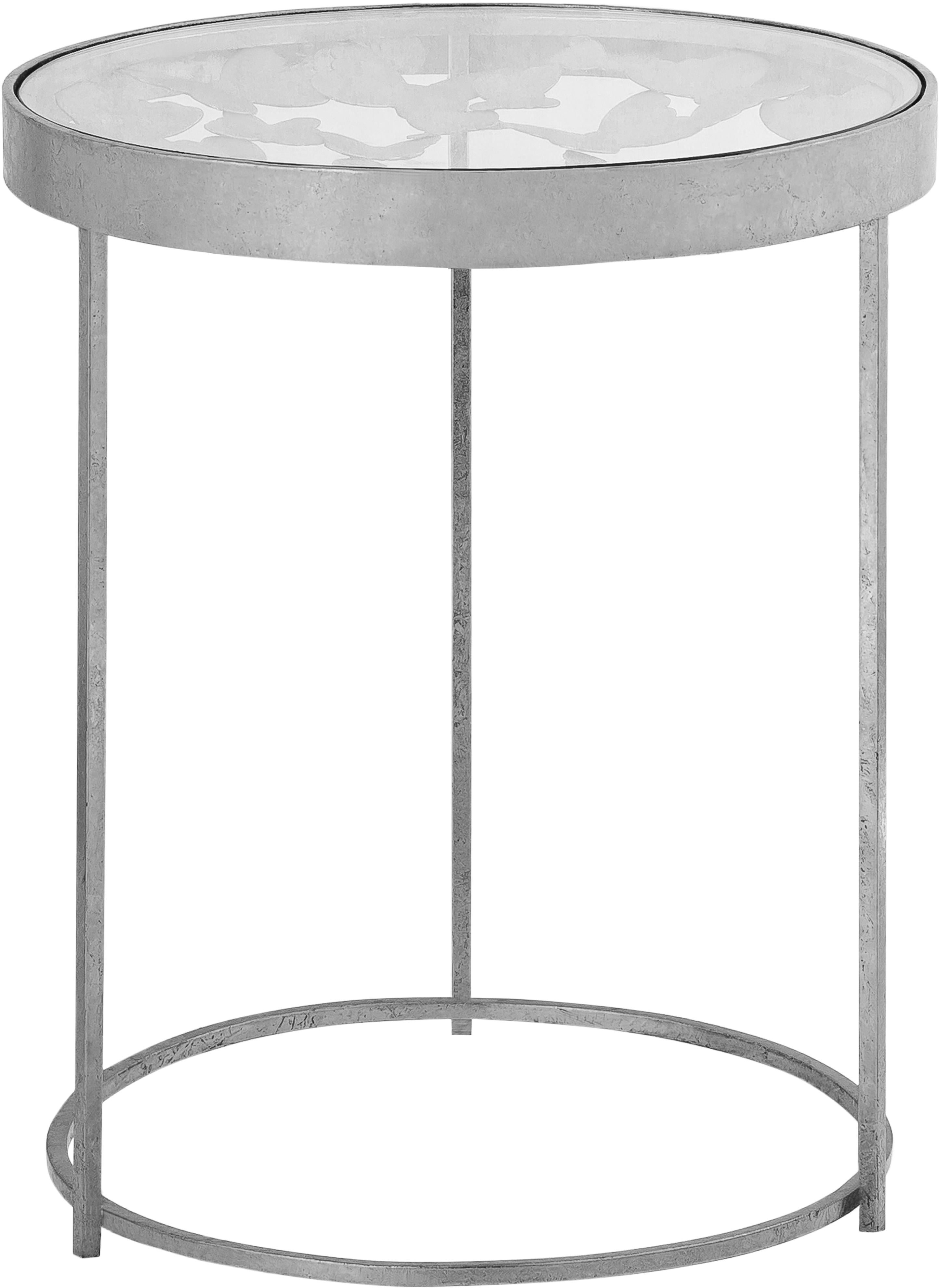 Butterfly Silver End Table - Luxury Home Furniture (MI)