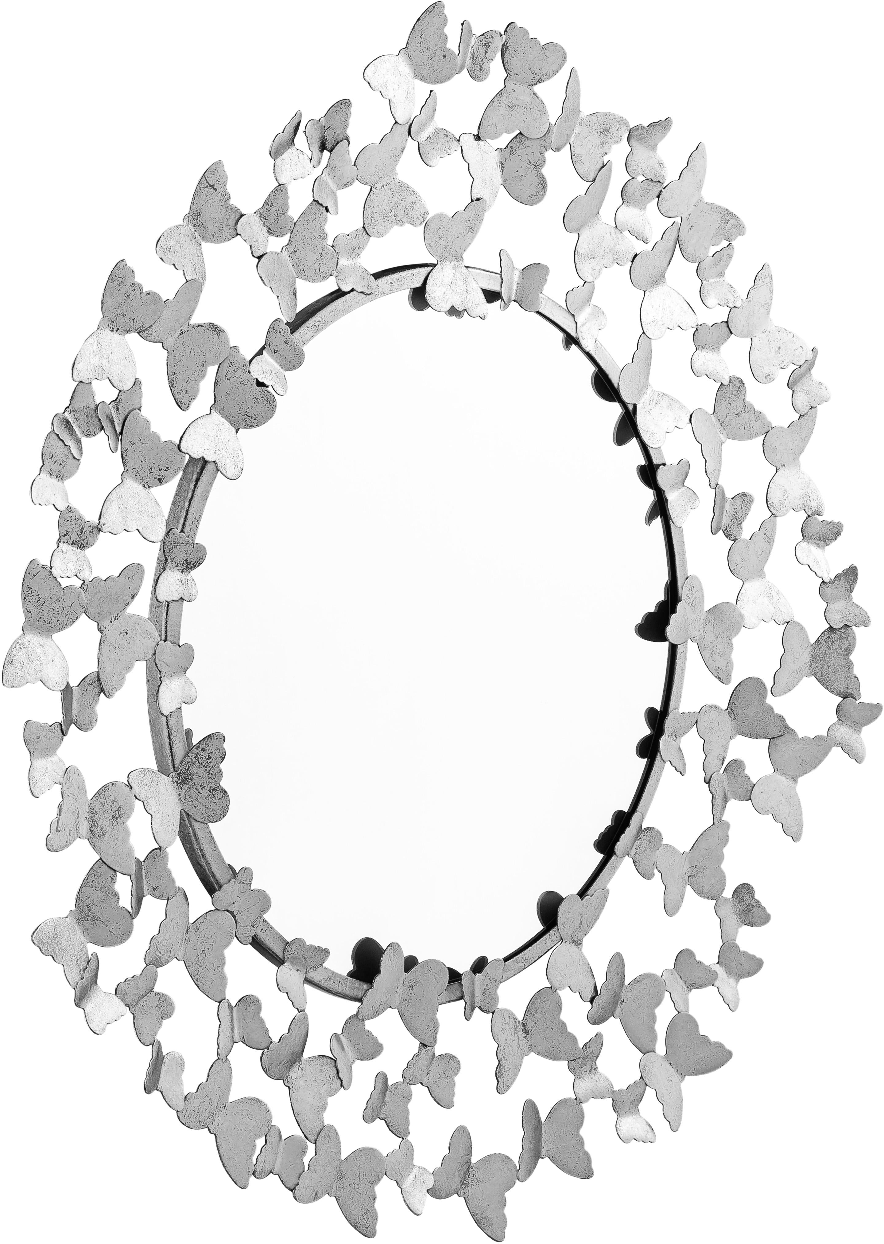 Butterfly Silver Mirror - Luxury Home Furniture (MI)