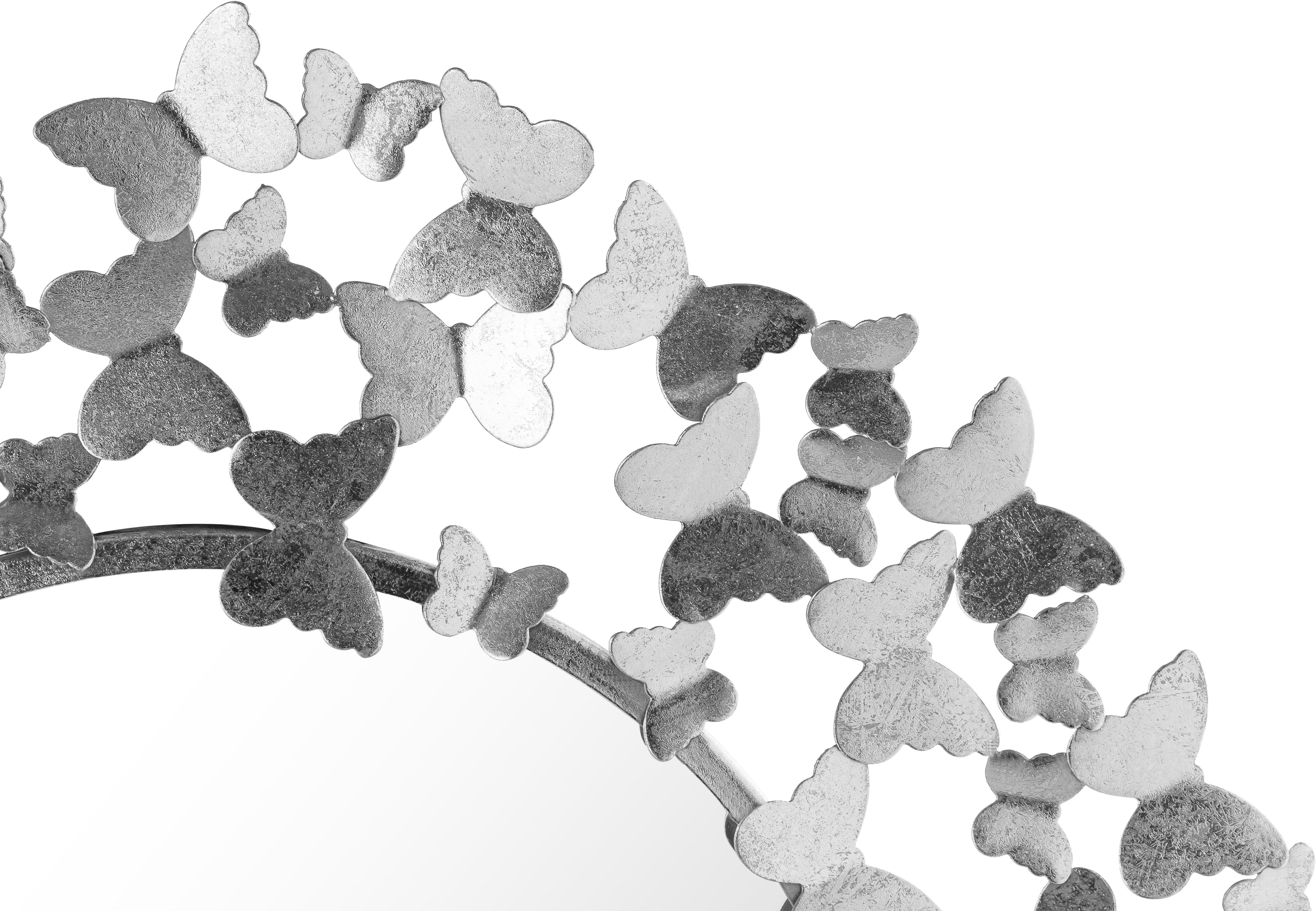 Butterfly Silver Mirror - Luxury Home Furniture (MI)