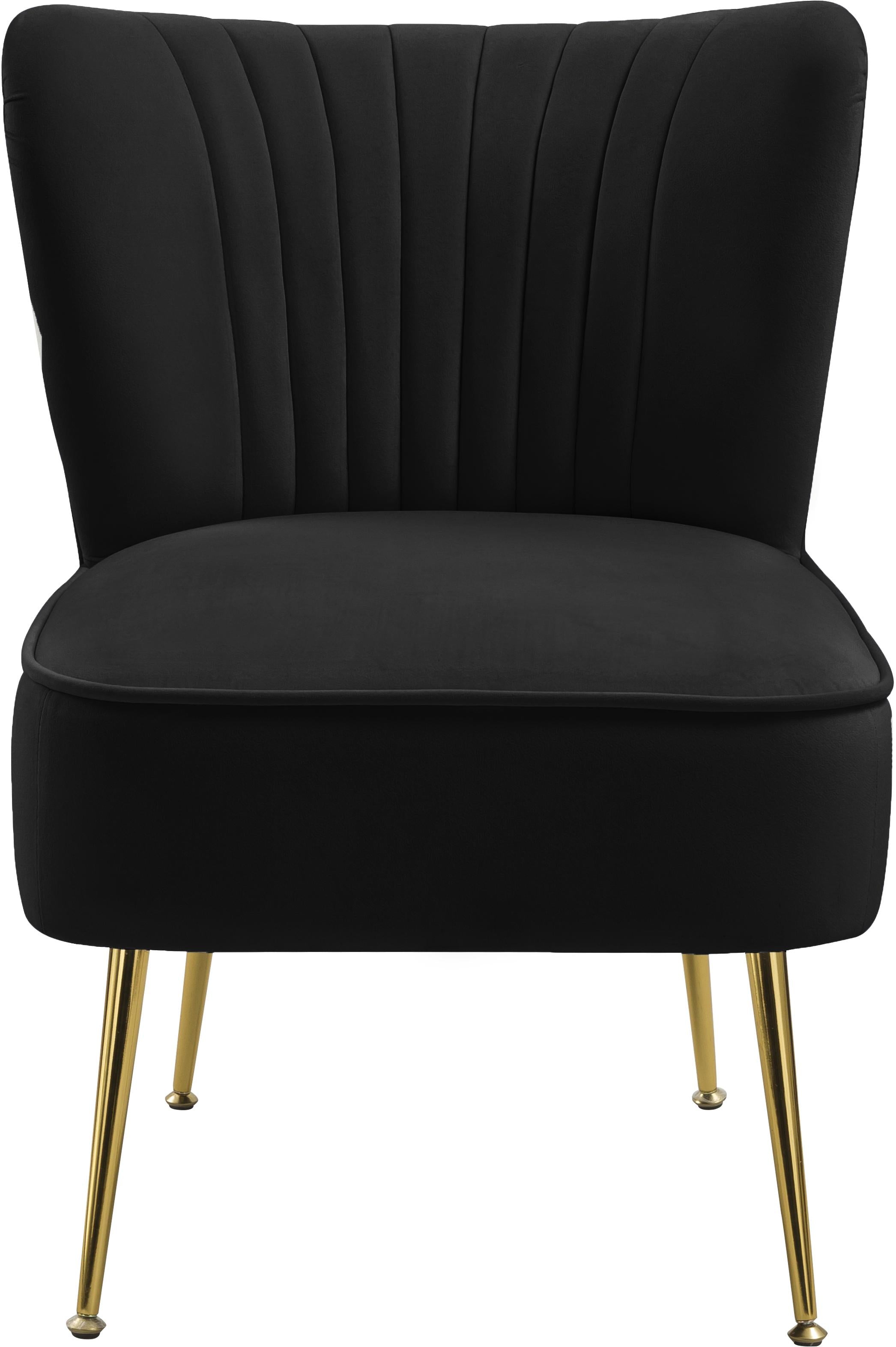 Tess Black Velvet Accent Chair - Luxury Home Furniture (MI)