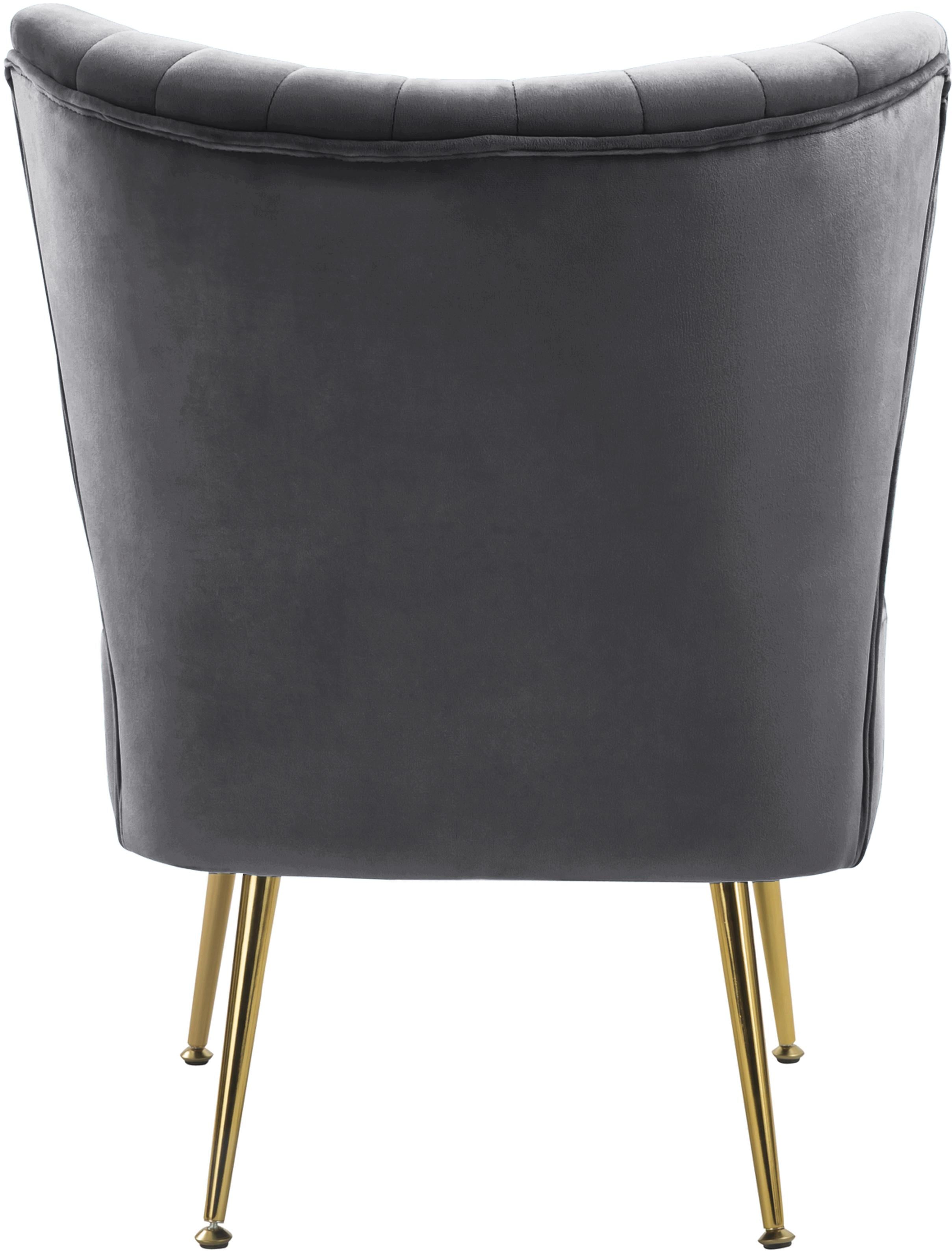 Tess Grey Velvet Accent Chair - Luxury Home Furniture (MI)