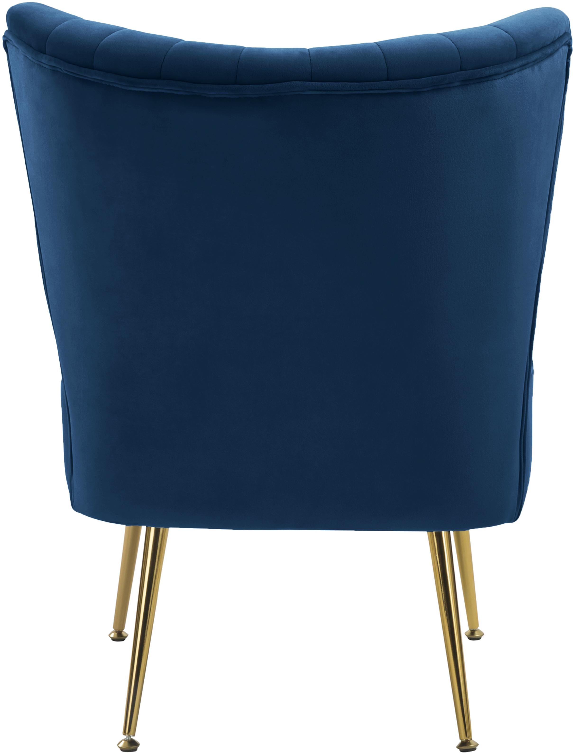 Tess Navy Velvet Accent Chair - Luxury Home Furniture (MI)