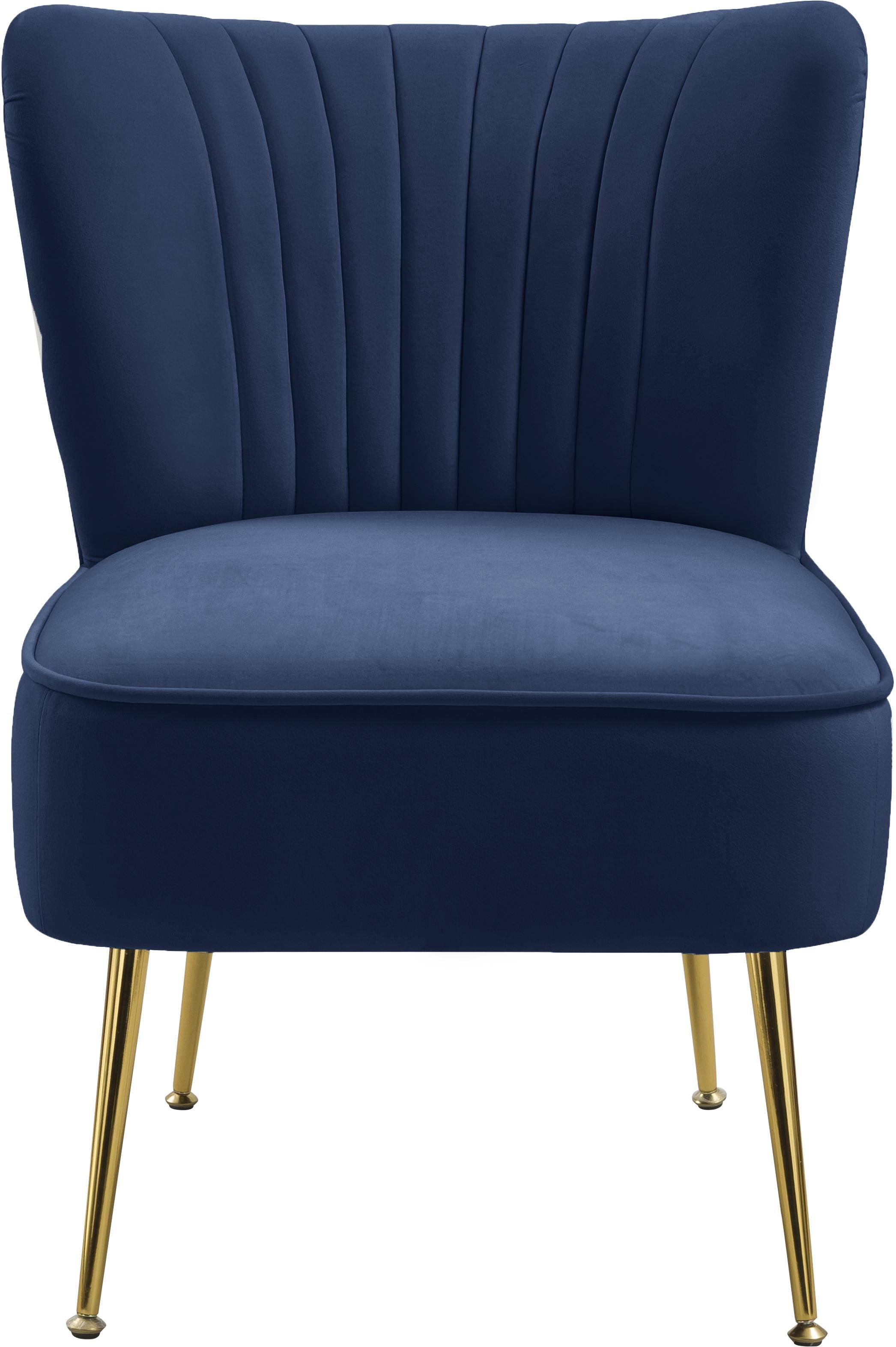 Tess Navy Velvet Accent Chair - Luxury Home Furniture (MI)