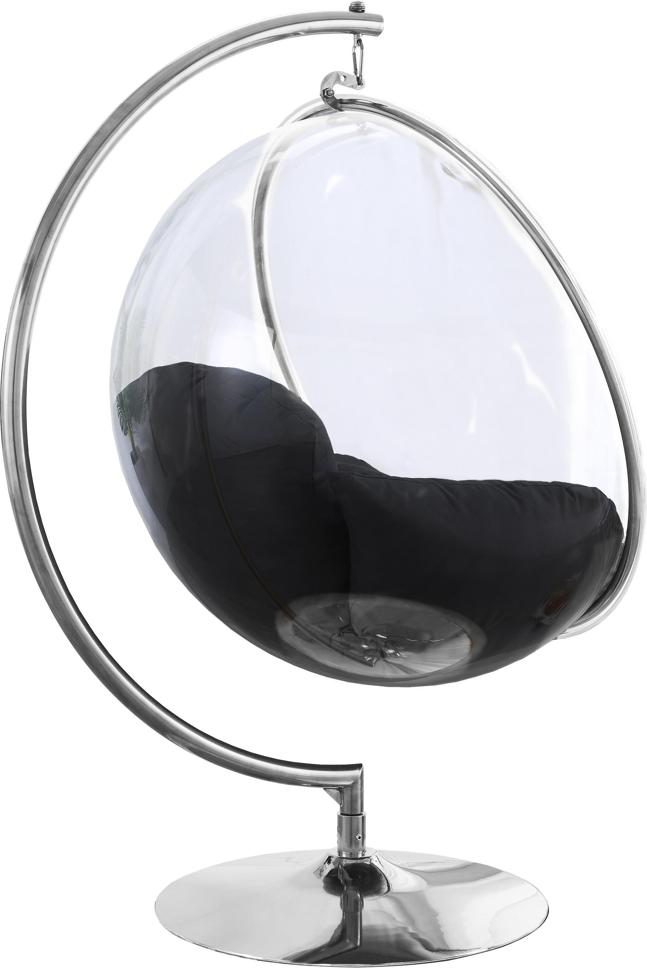 Luna Black Durable Fabric Acrylic Swing Chair - Luxury Home Furniture (MI)