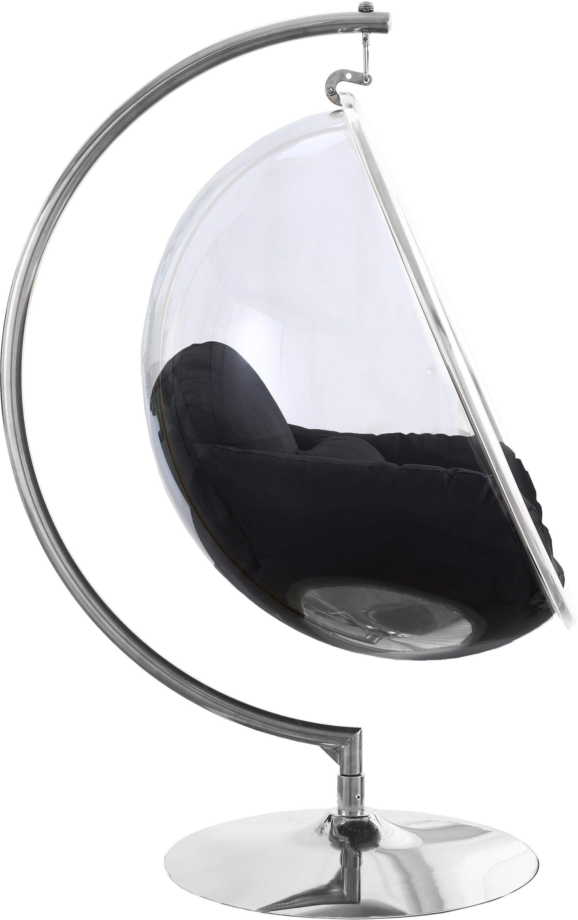 Luna Black Durable Fabric Acrylic Swing Chair - Luxury Home Furniture (MI)