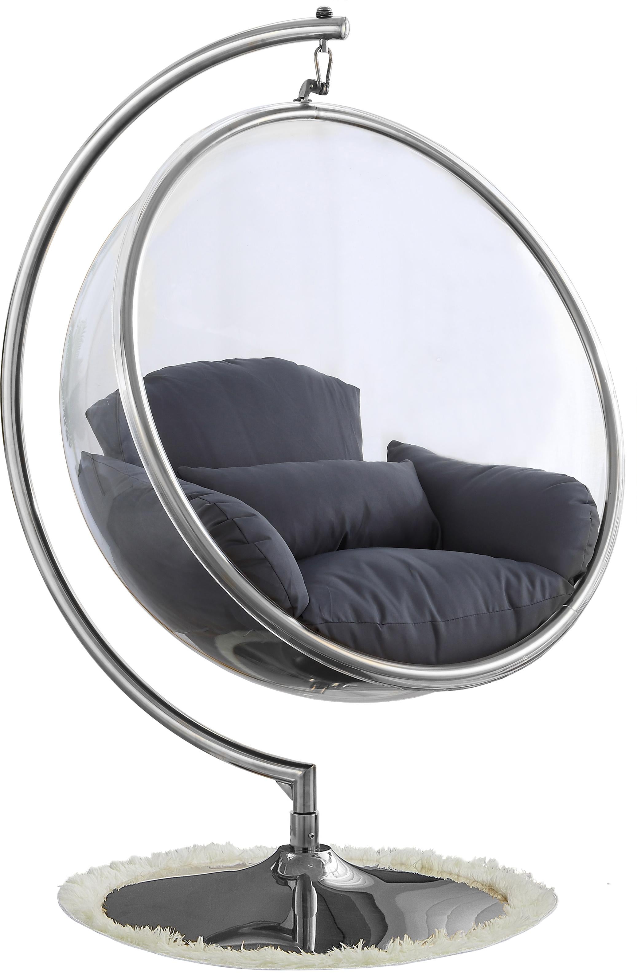 Luna Grey Durable Fabric Acrylic Swing Chair - Luxury Home Furniture (MI)