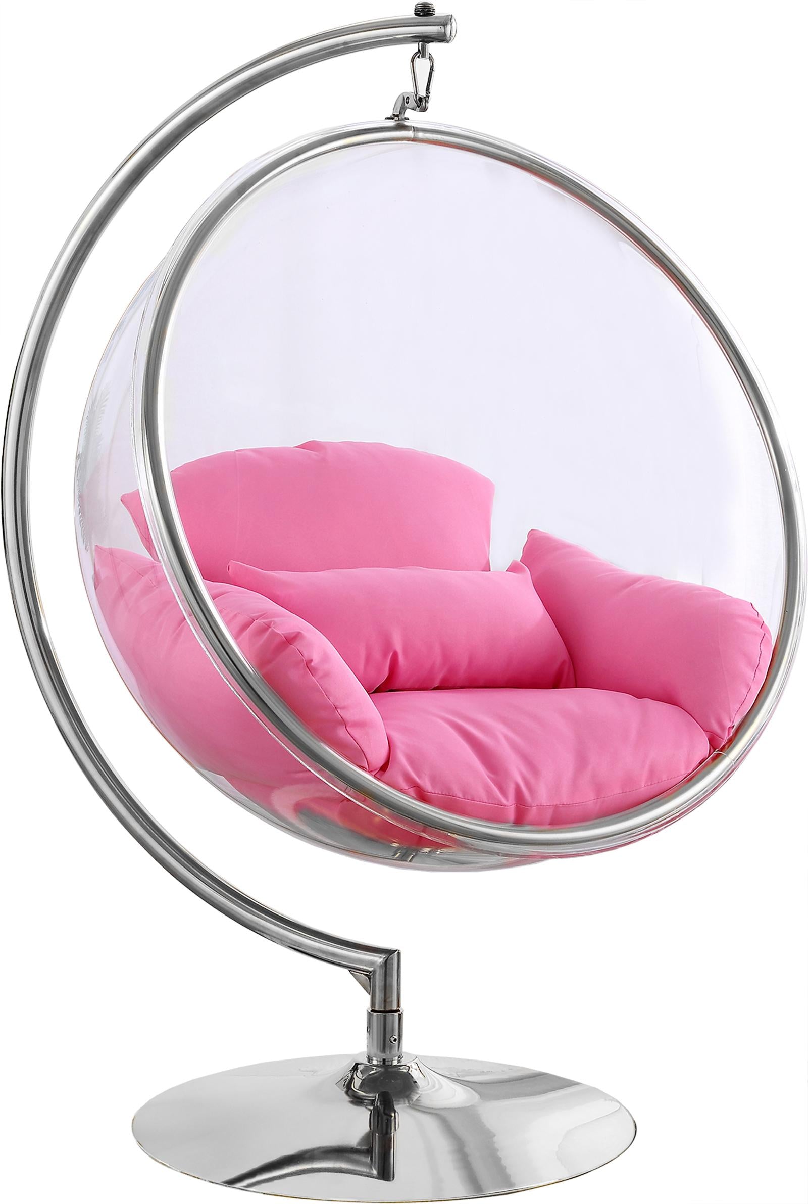 Luna Pink Durable Fabric Acrylic Swing Chair - Luxury Home Furniture (MI)